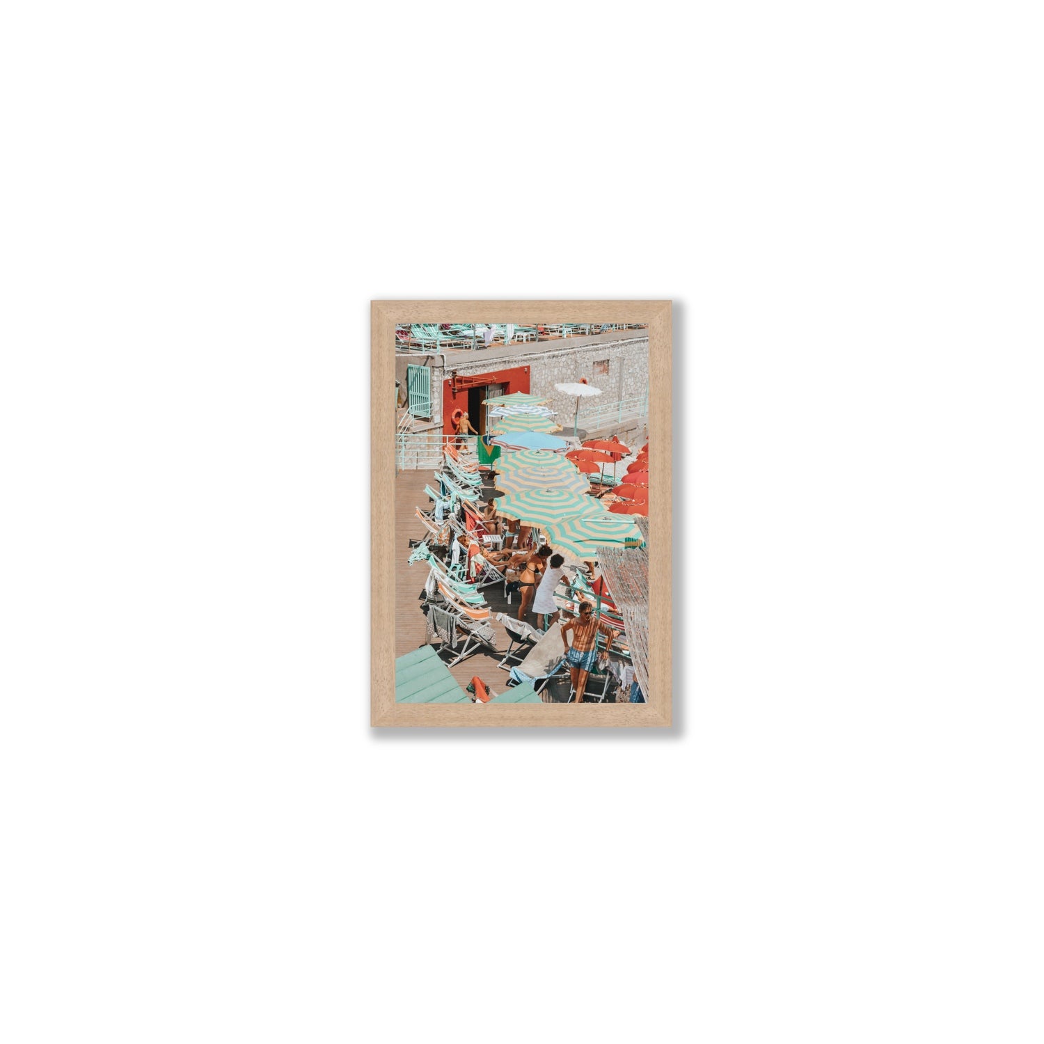 Colourful Canopy fine art print, Capri, Italy, Small, Natural Oak Frame · Full Bleed, Fine Art Print
