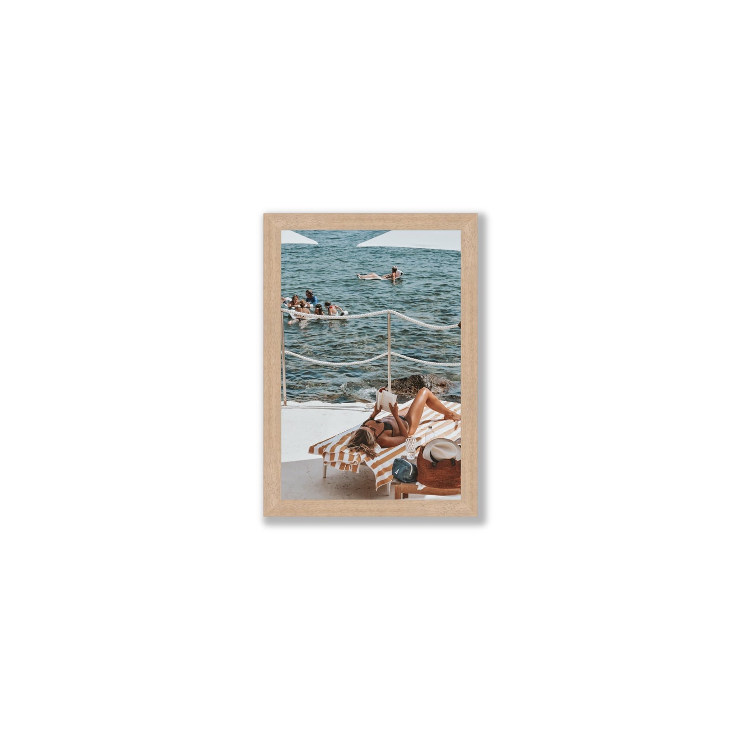 Cloud Nine Tuscany Italian decor wall art Small full-bleed fine art print in natural oak frame