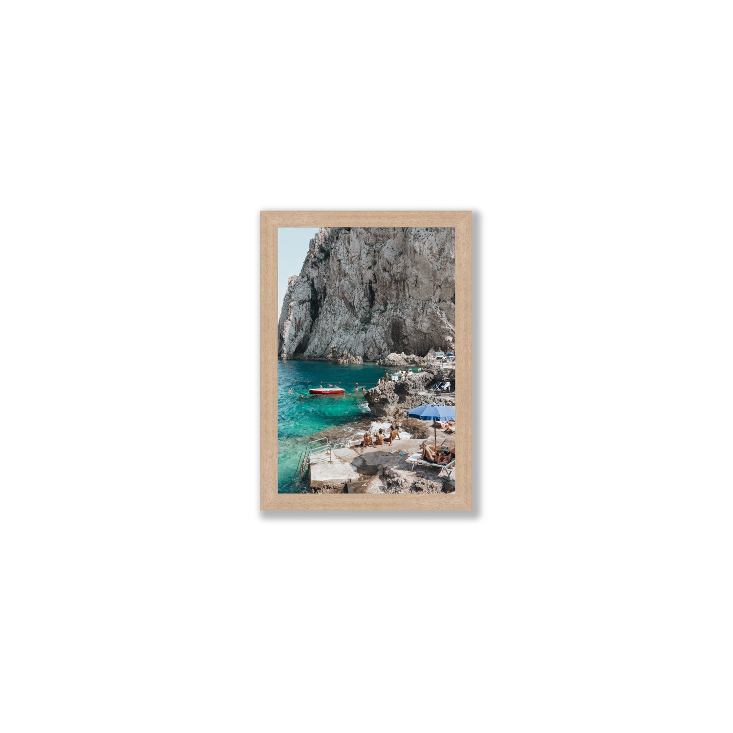 Tranquility fine art print, Capri, Italy, Small, Natural Oak Frame · Full Bleed, Fine Art Print