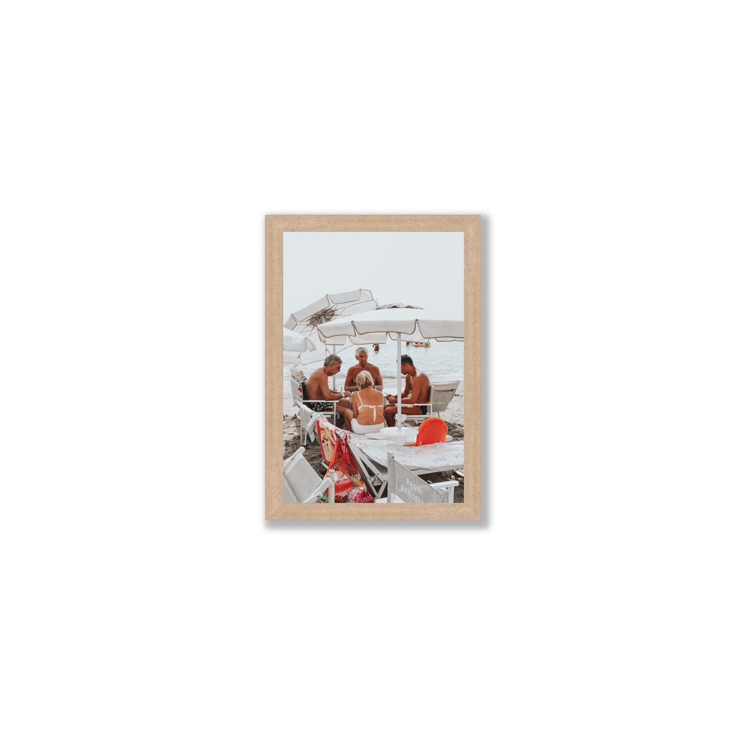 Luck Of The Draw fine art print, Alassio, Italy, Small, Natural Oak Frame · Full Bleed, Fine Art Print