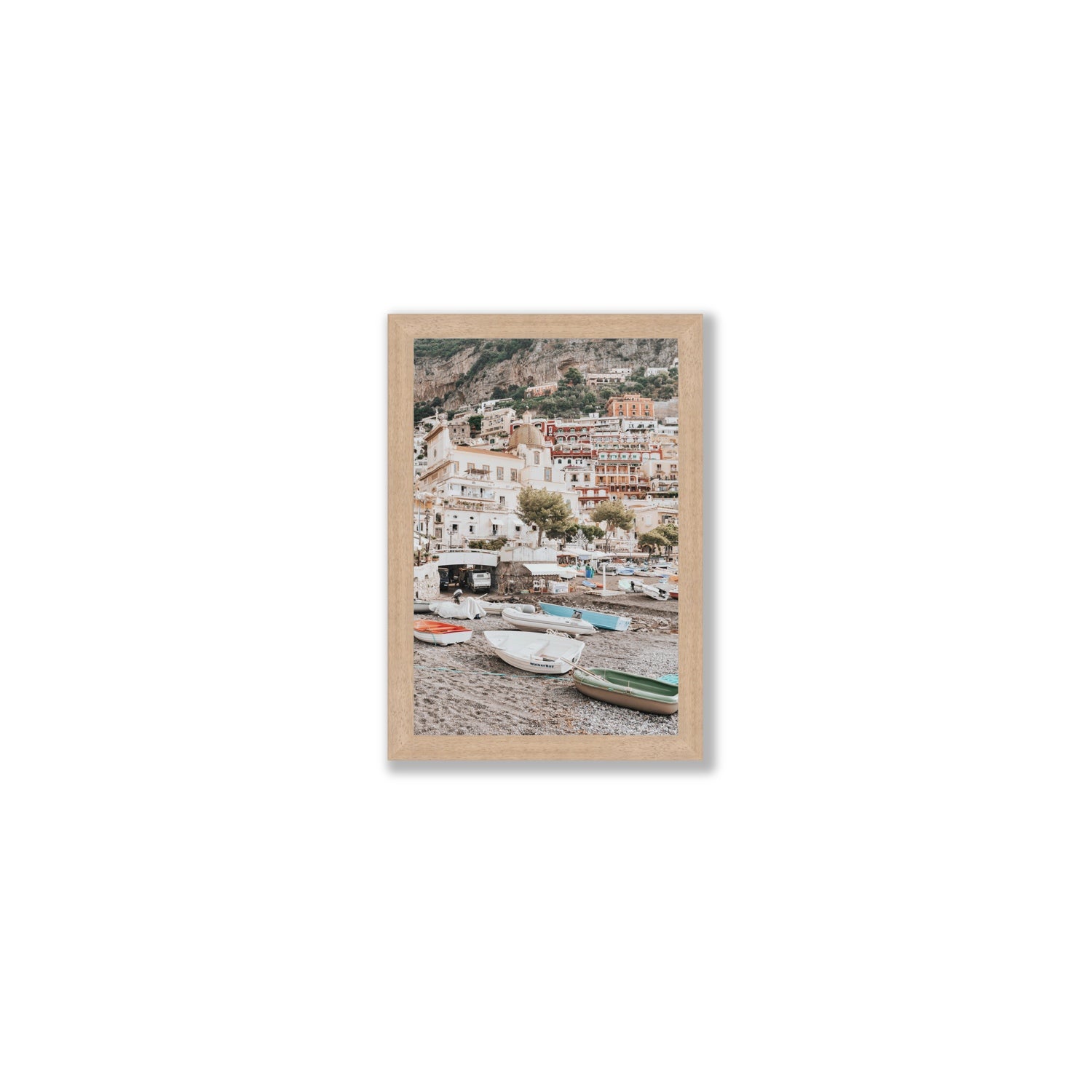 A Memory To Treasure fine art print, Positano, Italy, Small, Natural Oak Frame · Full Bleed, Fine Art Print
