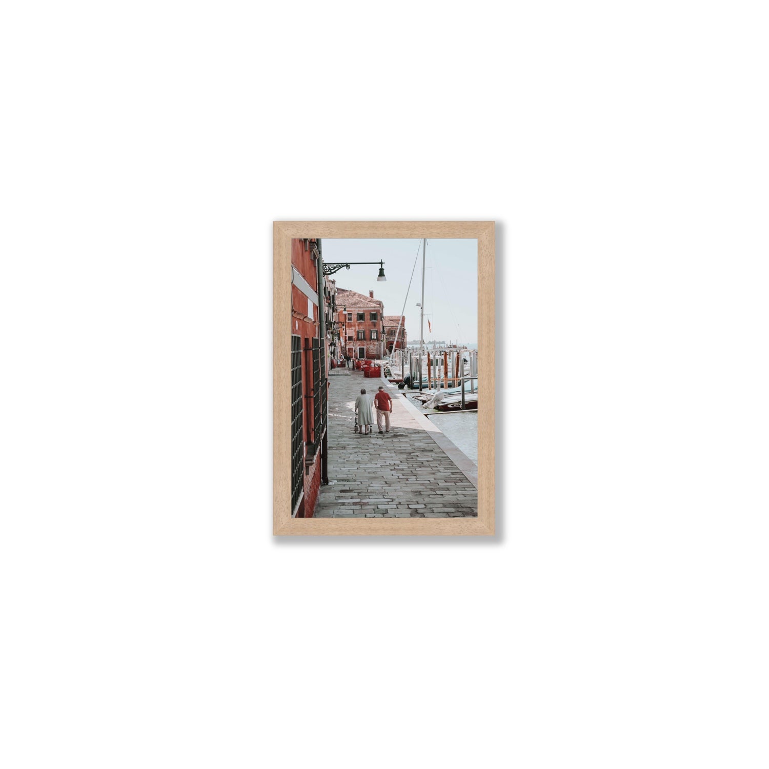 OG Casanova Venice Italian wall art Small full-bleed fine art print in natural oak frame
