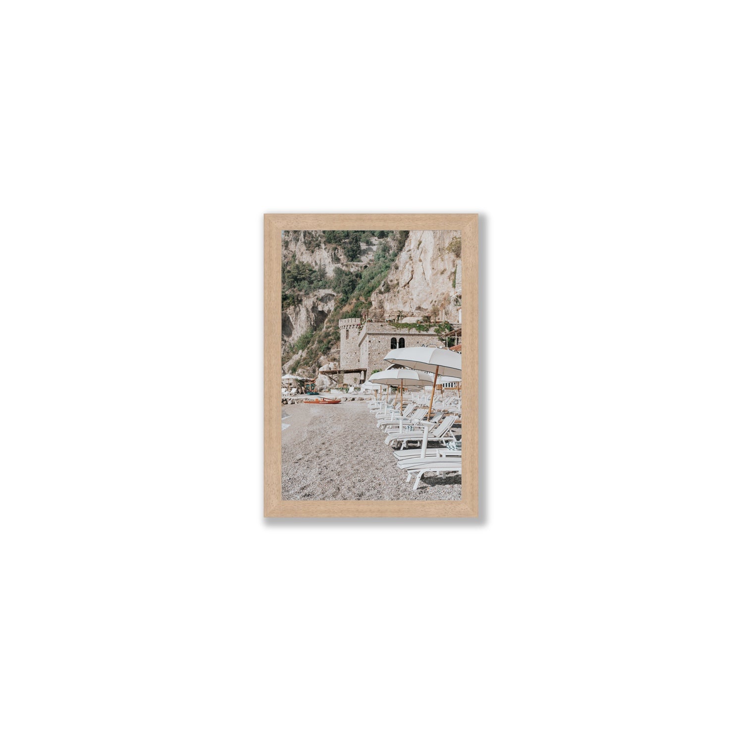 La Villeggiatura fine art print, Amalfi, Italy, luxury escapes artwork, Small, Natural Oak Frame · Full Bleed, Fine Art Print