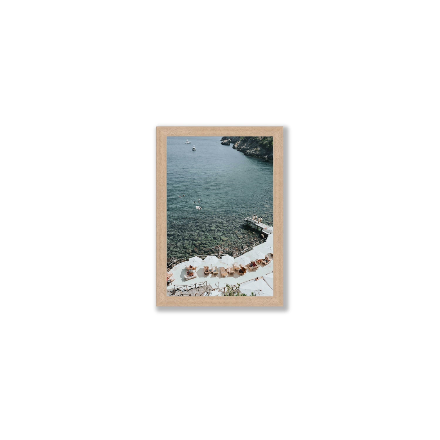 Until The Sun Goes Down Tuscany Italian decor wall art Small full-bleed fine art print in natural oak frame