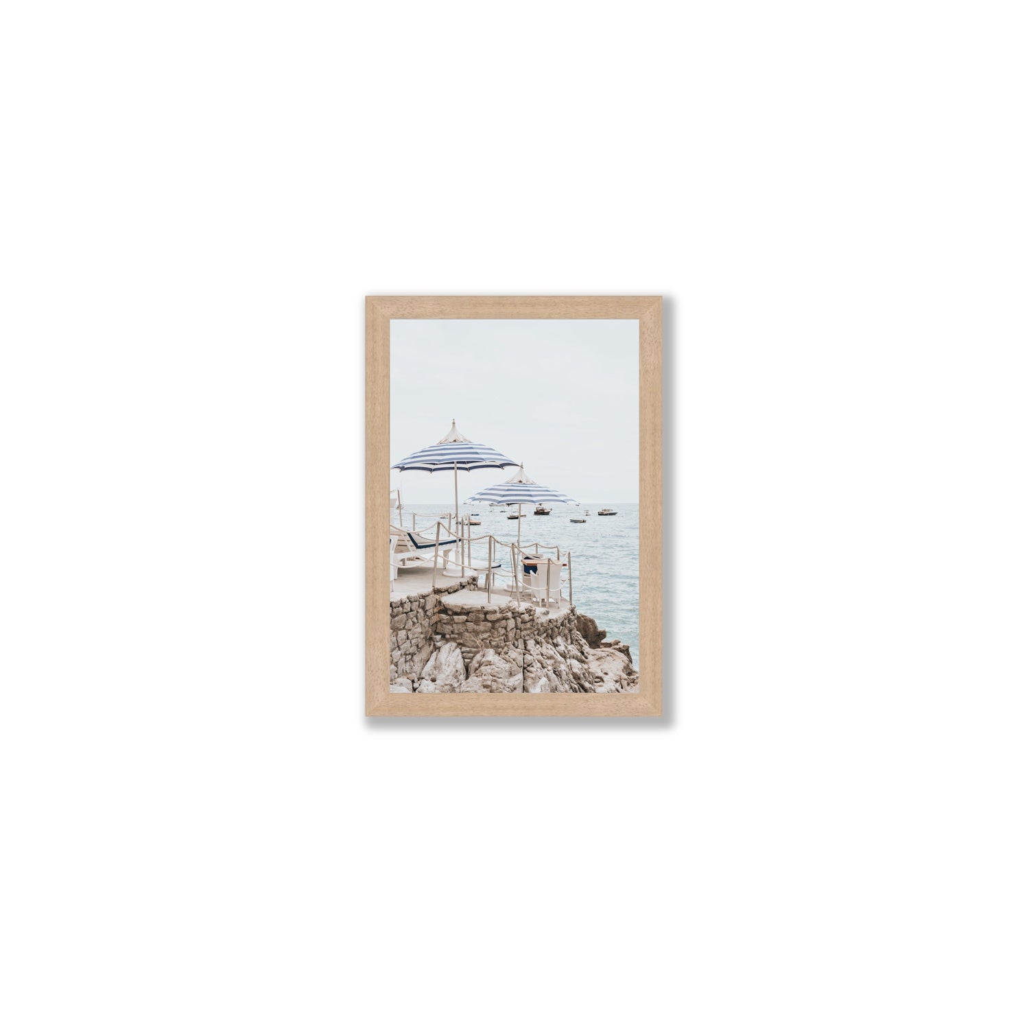 La Scogliera fine art print, Positano, Italy, Small, Natural Oak Frame · Full Bleed, Fine Art Print