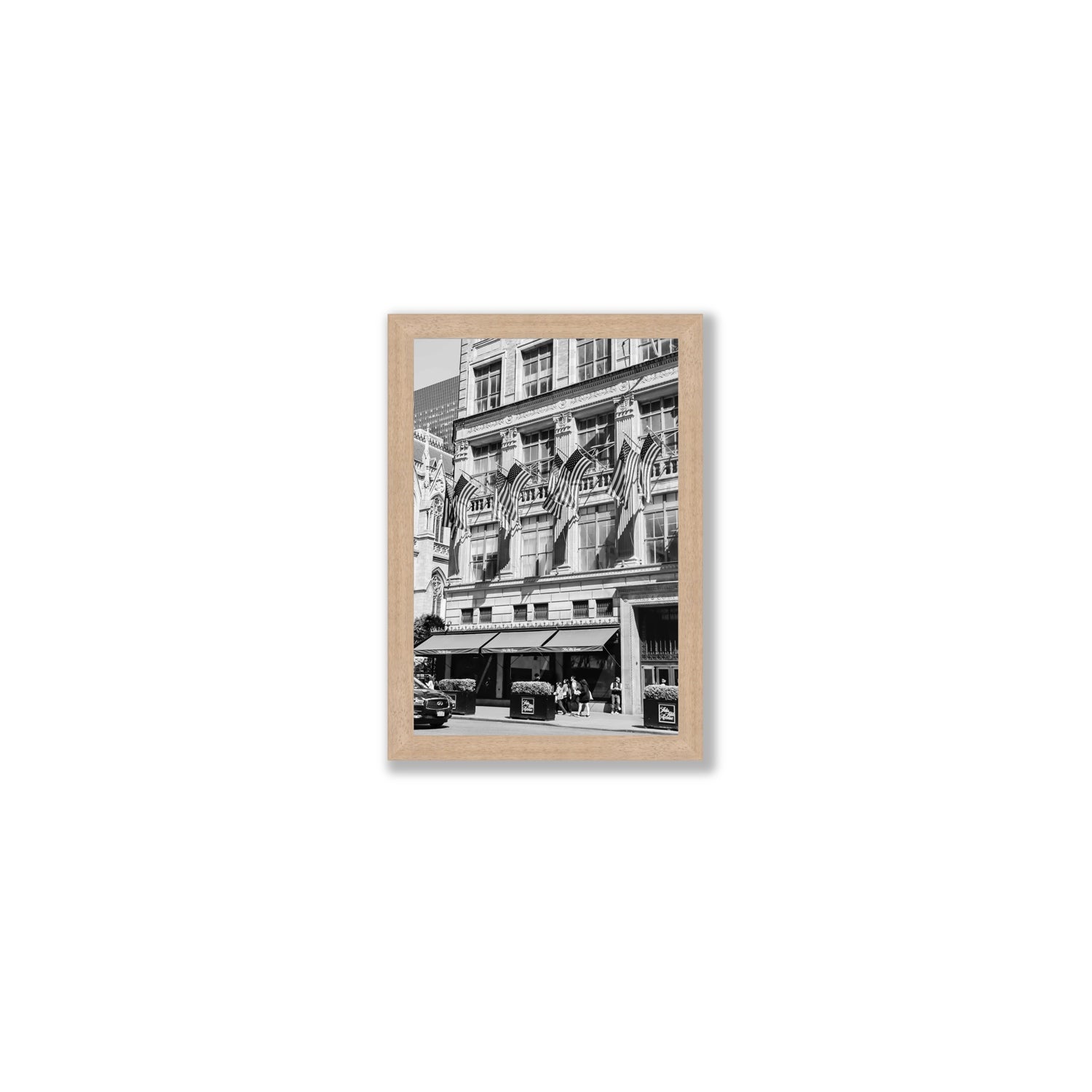 Luxury On Fifth fine art print, New York, United States, Small, Natural Oak Frame · Full Bleed, Fine Art Print