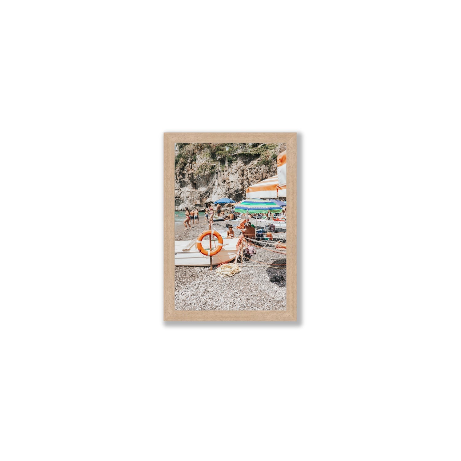 Il Ragazzo fine art print, Positano, Italy, Small, Natural Oak Frame · Full Bleed, Fine Art Print