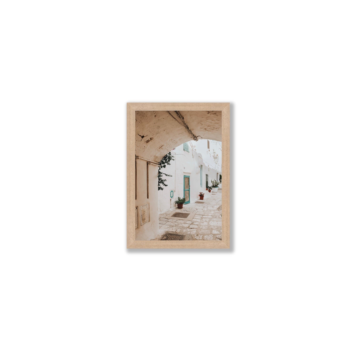 La Citta Bianca Puglia La Città Bianca wall art Small full-bleed fine art print in natural oak frame