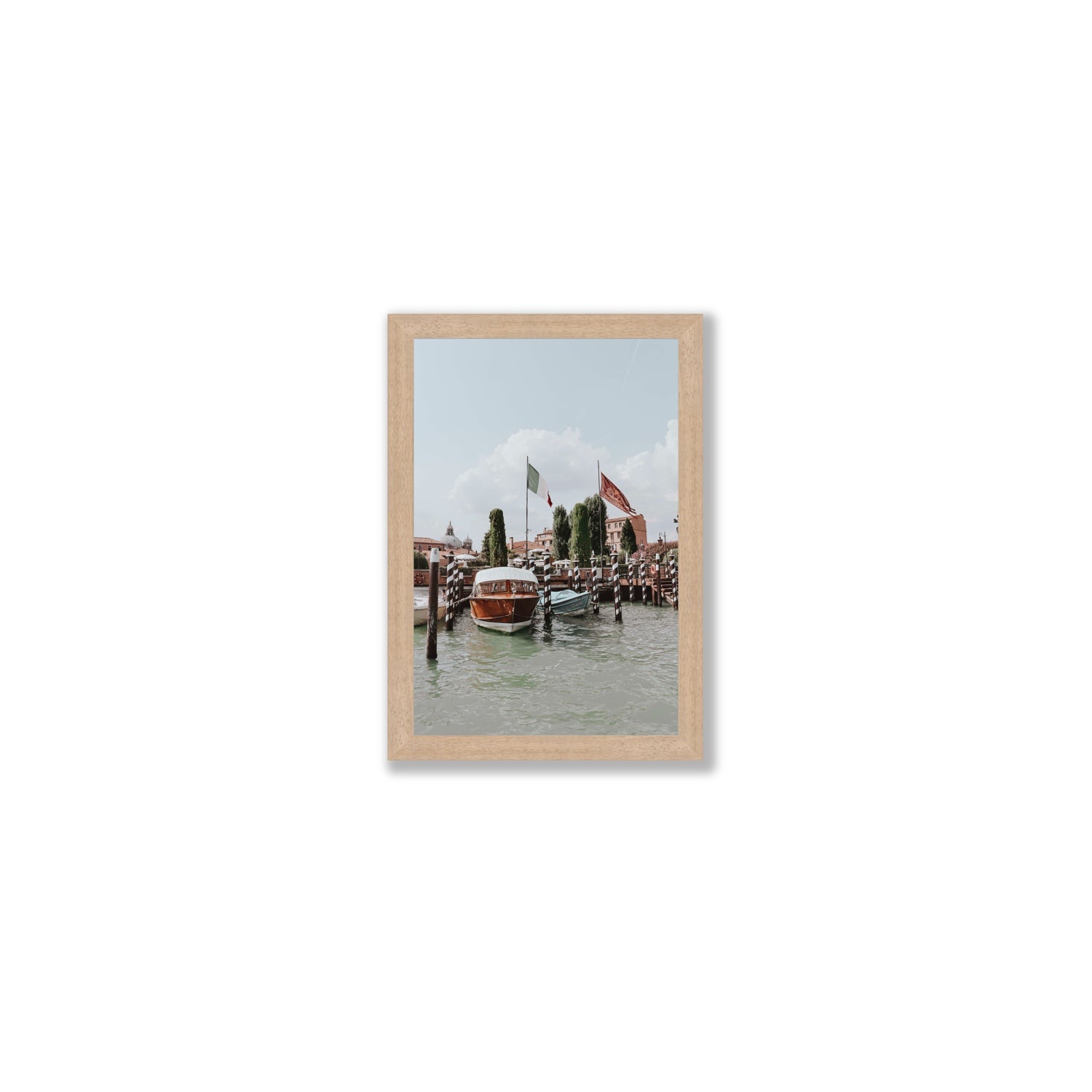 Cipriani Venice wall art Small full-bleed fine art print in natural oak frame