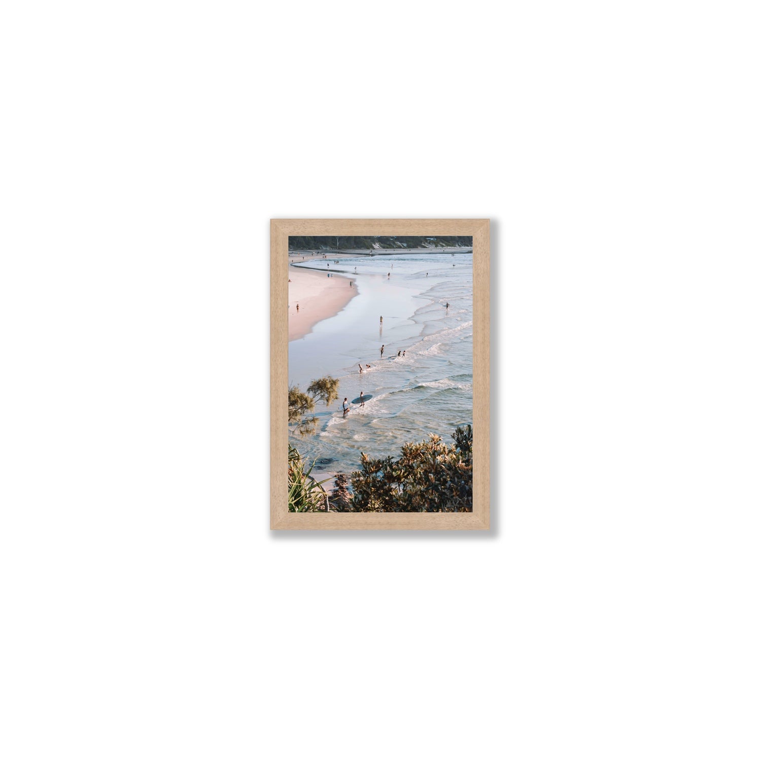 Healing Waters fine art print, Byron Bay, Australia, Small, Natural Oak Frame · Full Bleed, Fine Art Print