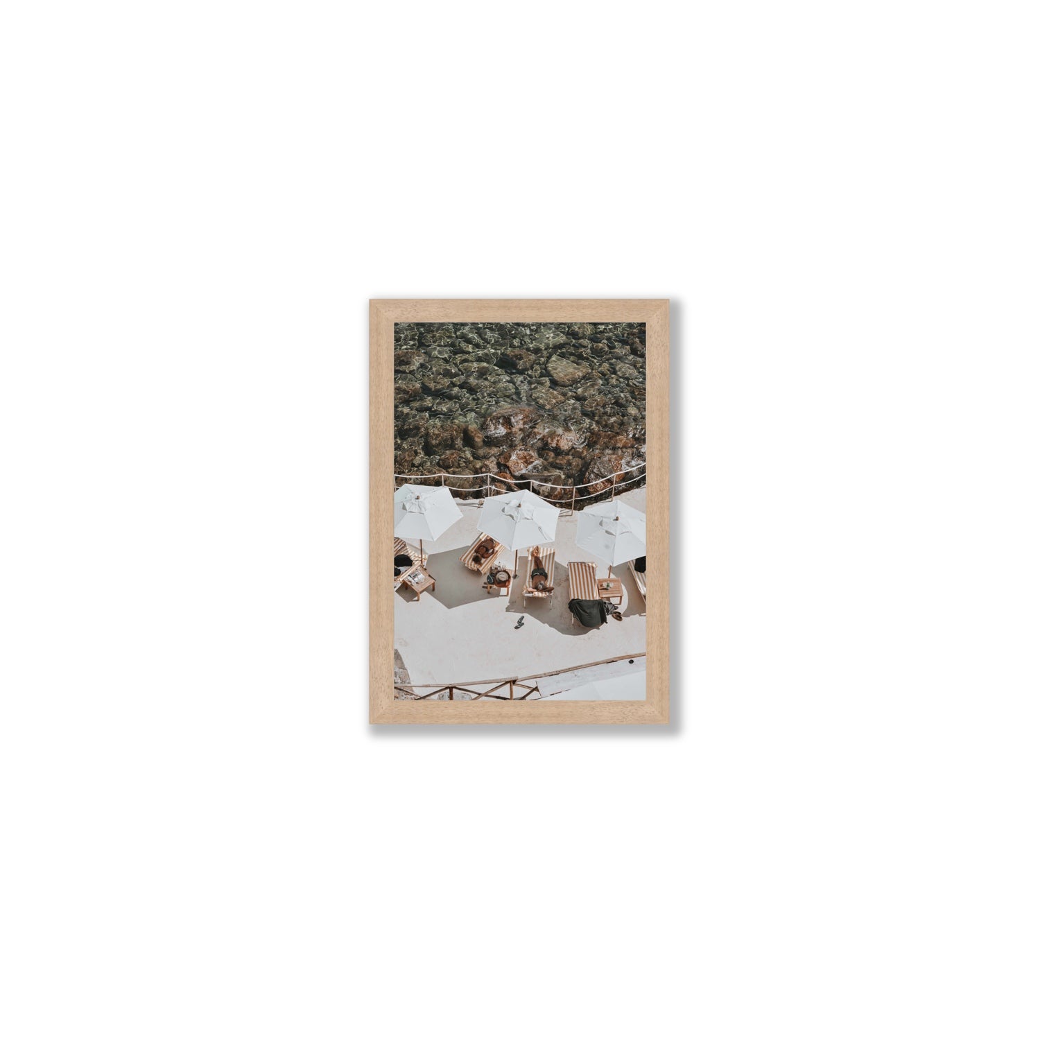 When Harry Met Sally Tuscany coastal wall art Small full-bleed fine art print in natural oak frame