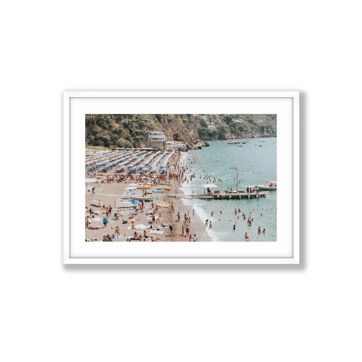 Vista Costiera fine art print, Positano, Italy, Large, White Frame · Matboard, Fine Art Print