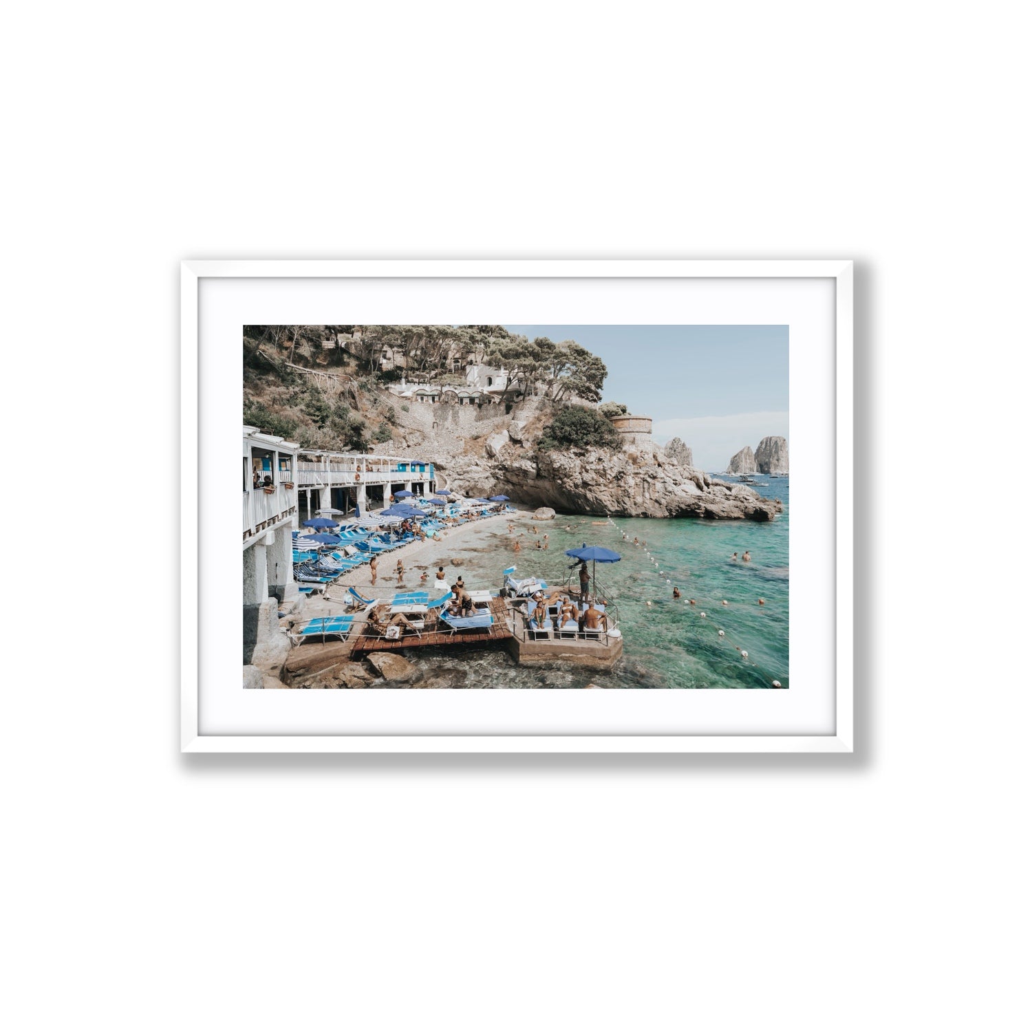 Vita Bella fine art print, Capri, Italy, Large, White Frame · Matboard, Fine Art Print