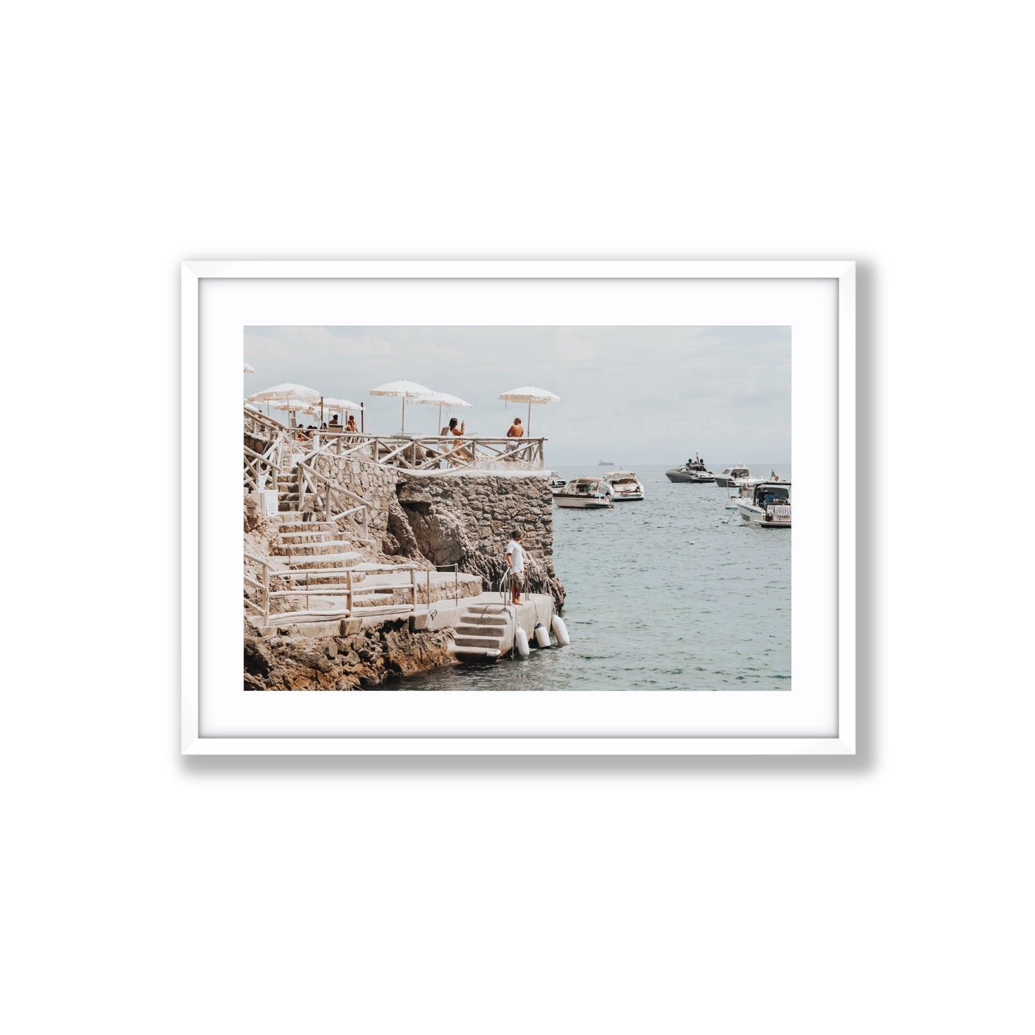 Conca Del Sogno fine art print, Nerano, Italy, Large, White Frame · Matboard, Fine Art Print