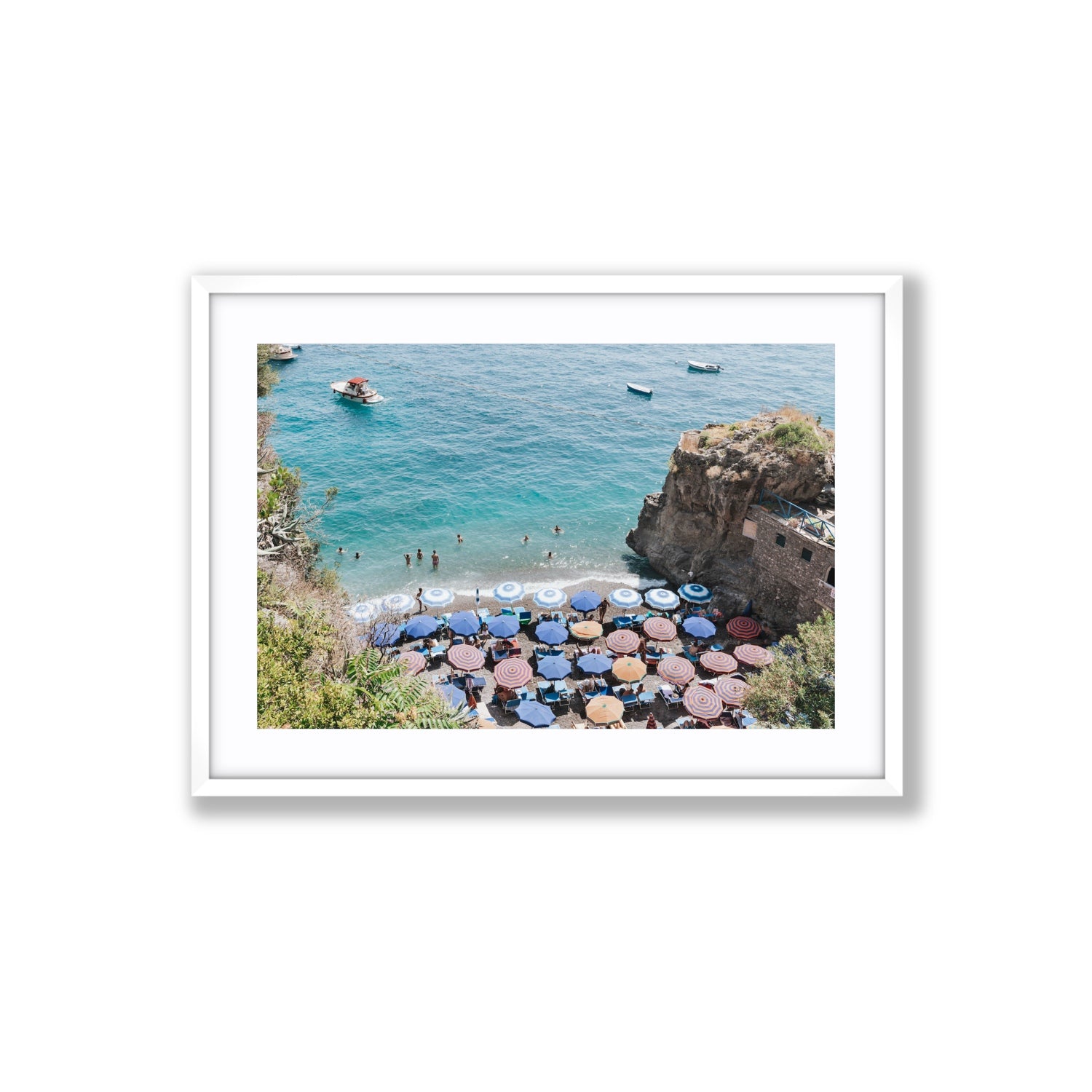 The Cove fine art print, Positano, Italy, Large, White Frame · Matboard, Fine Art Print