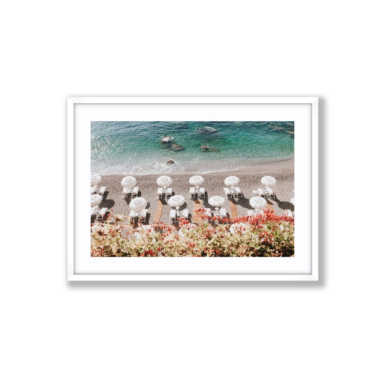 Coastal Charms fine art print, Amalfi, Italy, Large, White Frame · Matboard, Fine Art Print