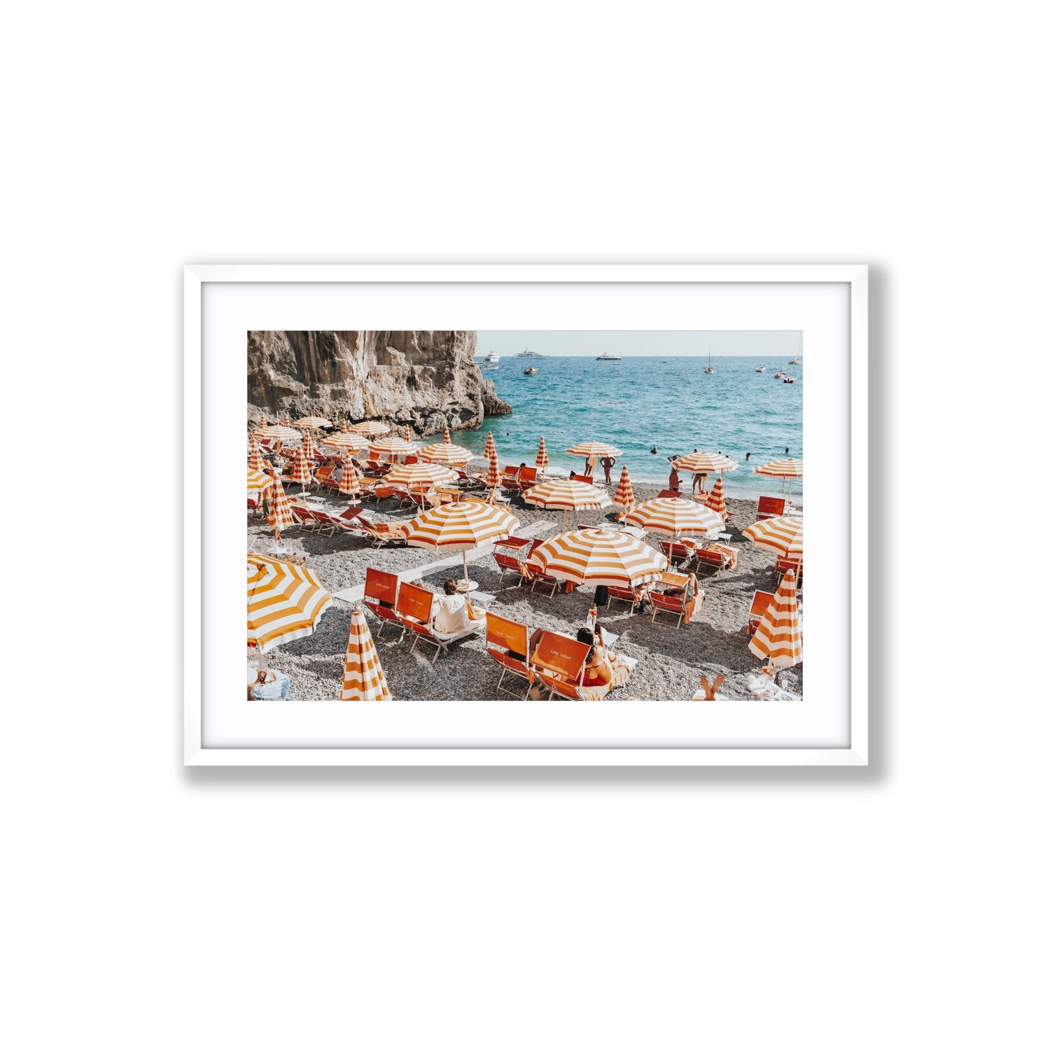 Mango Sorbet fine art print, Positano, Italy, Large, White Frame · Matboard, Fine Art Print