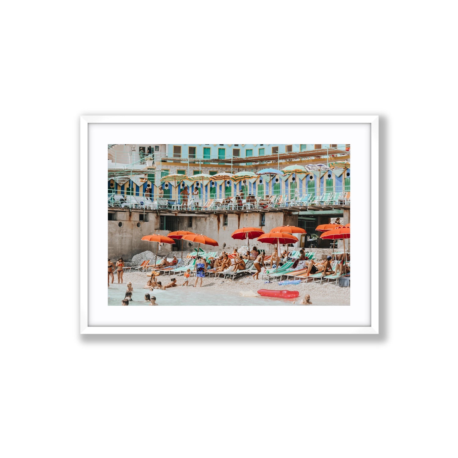 Umbrella Fiesta fine art print, Capri, Italy, Large, White Frame · Matboard, Fine Art Print
