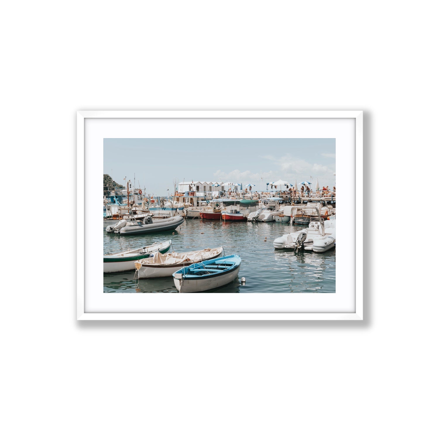 Antico Porto fine art print, Sorrento, Italy, Large, White Frame · Matboard, Fine Art Print
