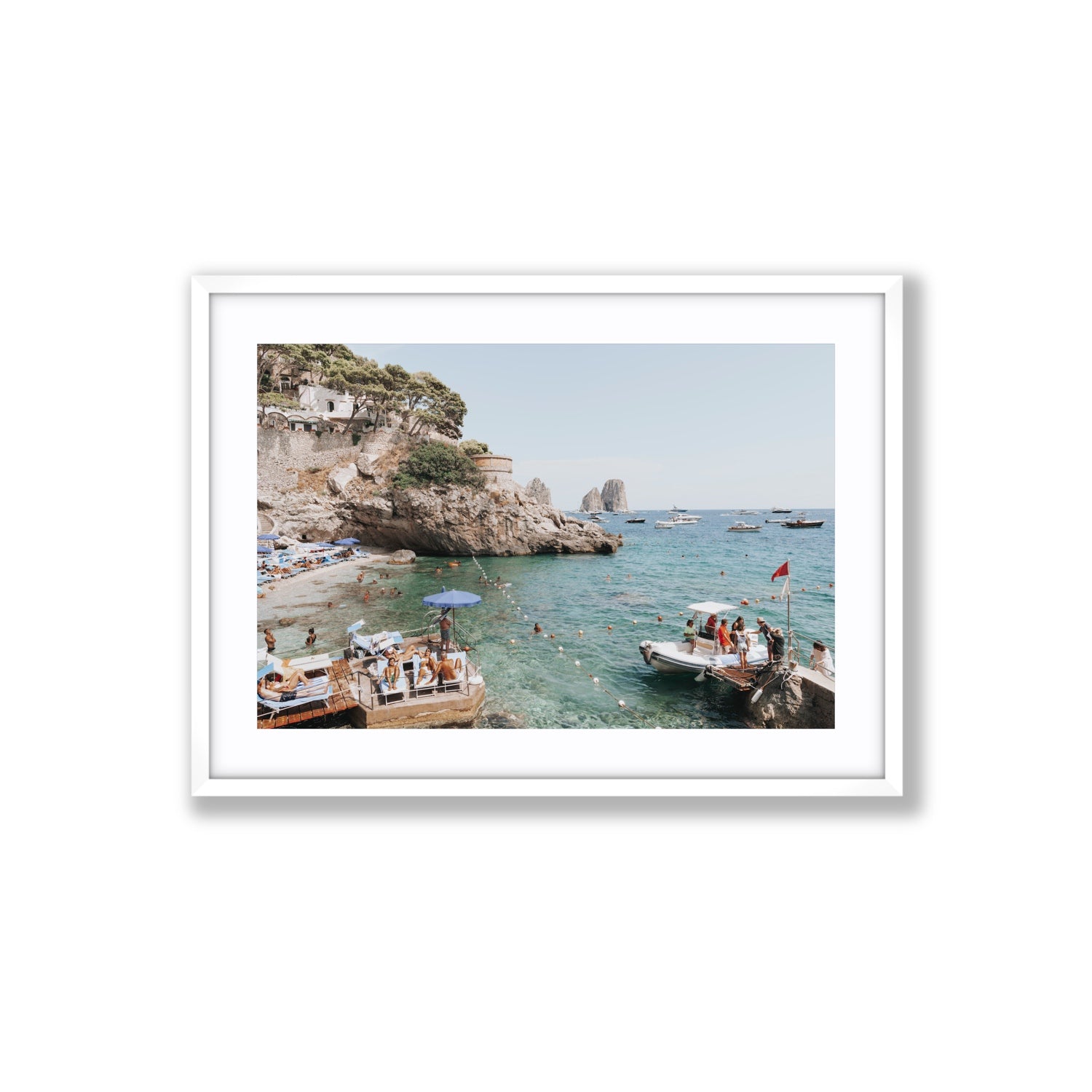 Torre Saracena fine art print, Capri, Italy, Large, White Frame · Matboard, Fine Art Print