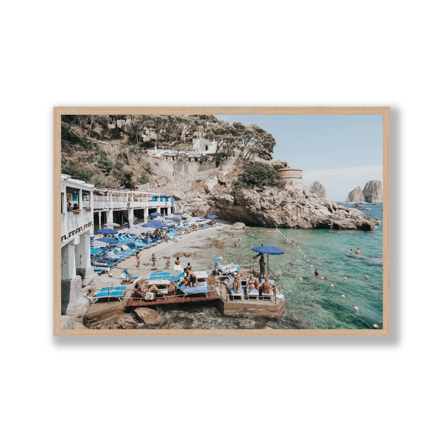 Vita Bella fine art print, Capri, Italy, Gallery, Natural Oak Frame · Full Bleed, Fine Art Print