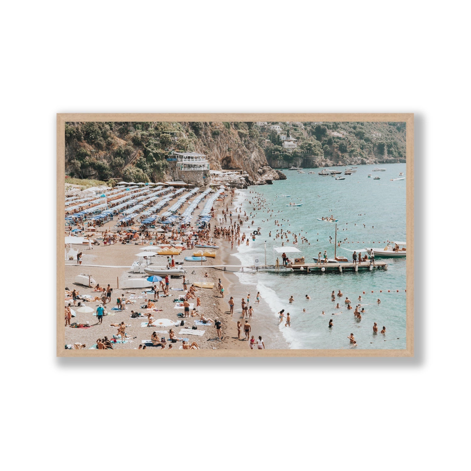 Vista Costiera fine art print, Positano, Italy, Gallery, Natural Oak Frame · Full Bleed, Fine Art Print