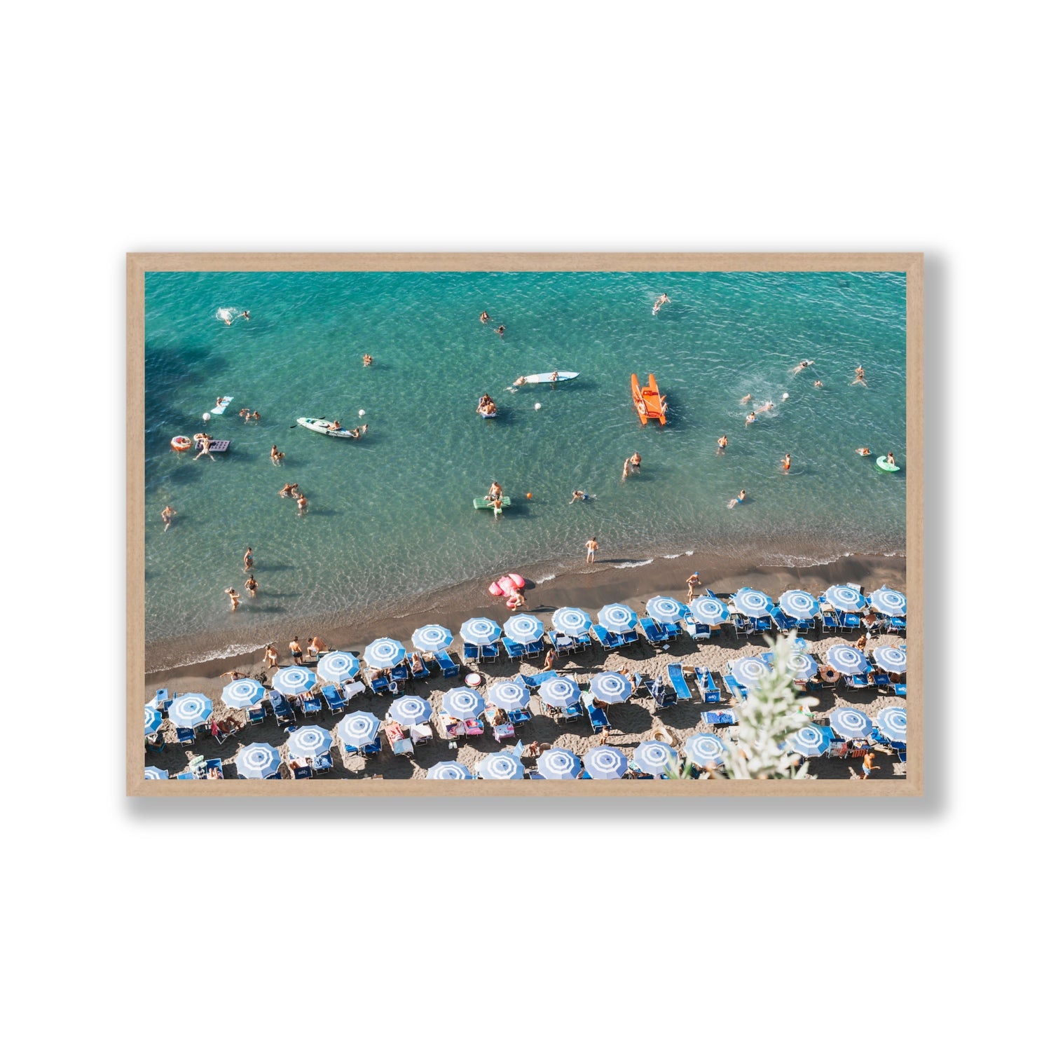 The Sea of Tranquility fine art print, Sorrento, Italy, Gallery, Natural Oak Frame · Full Bleed, Fine Art Print