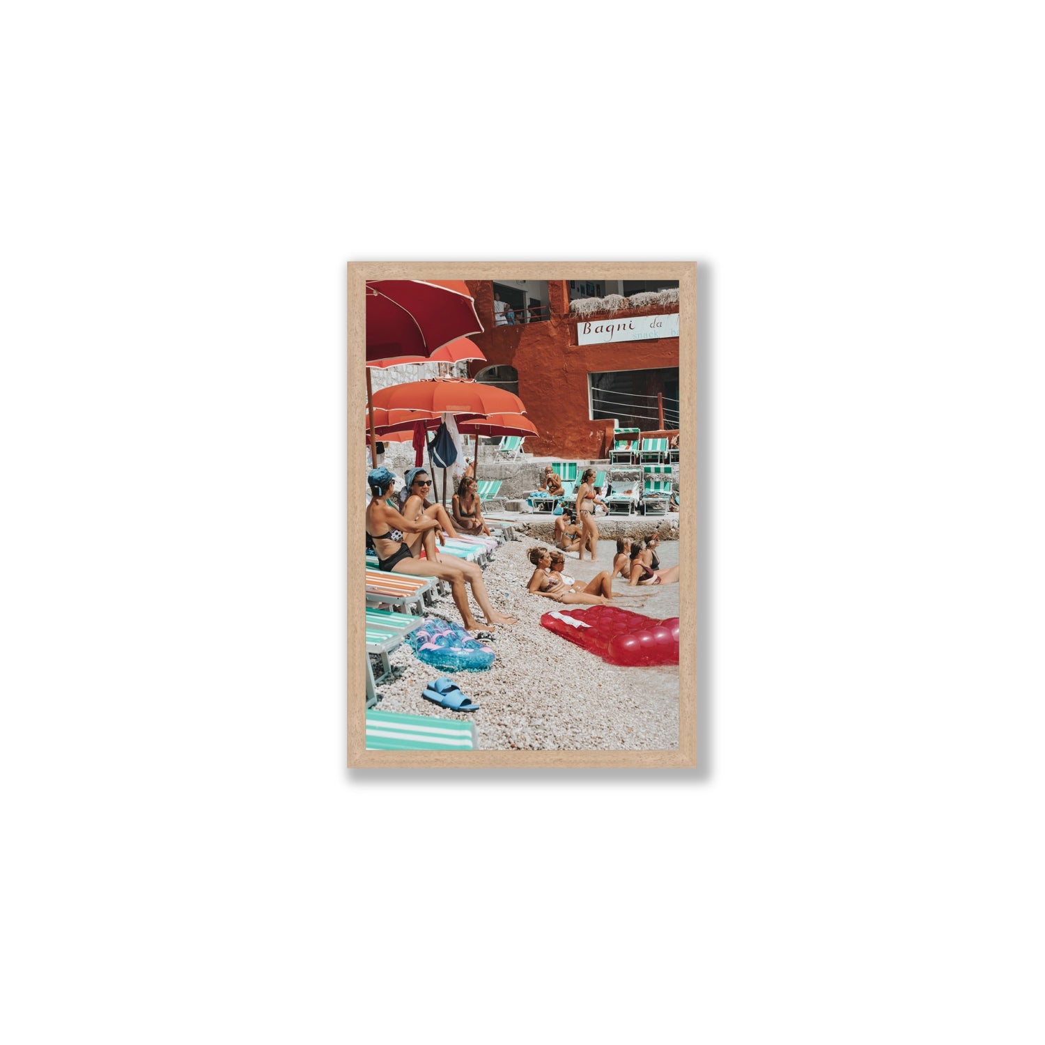 La Dolce Vita fine art print, Capri, Italy, Medium, Natural Oak Frame · Full Bleed, Fine Art Print