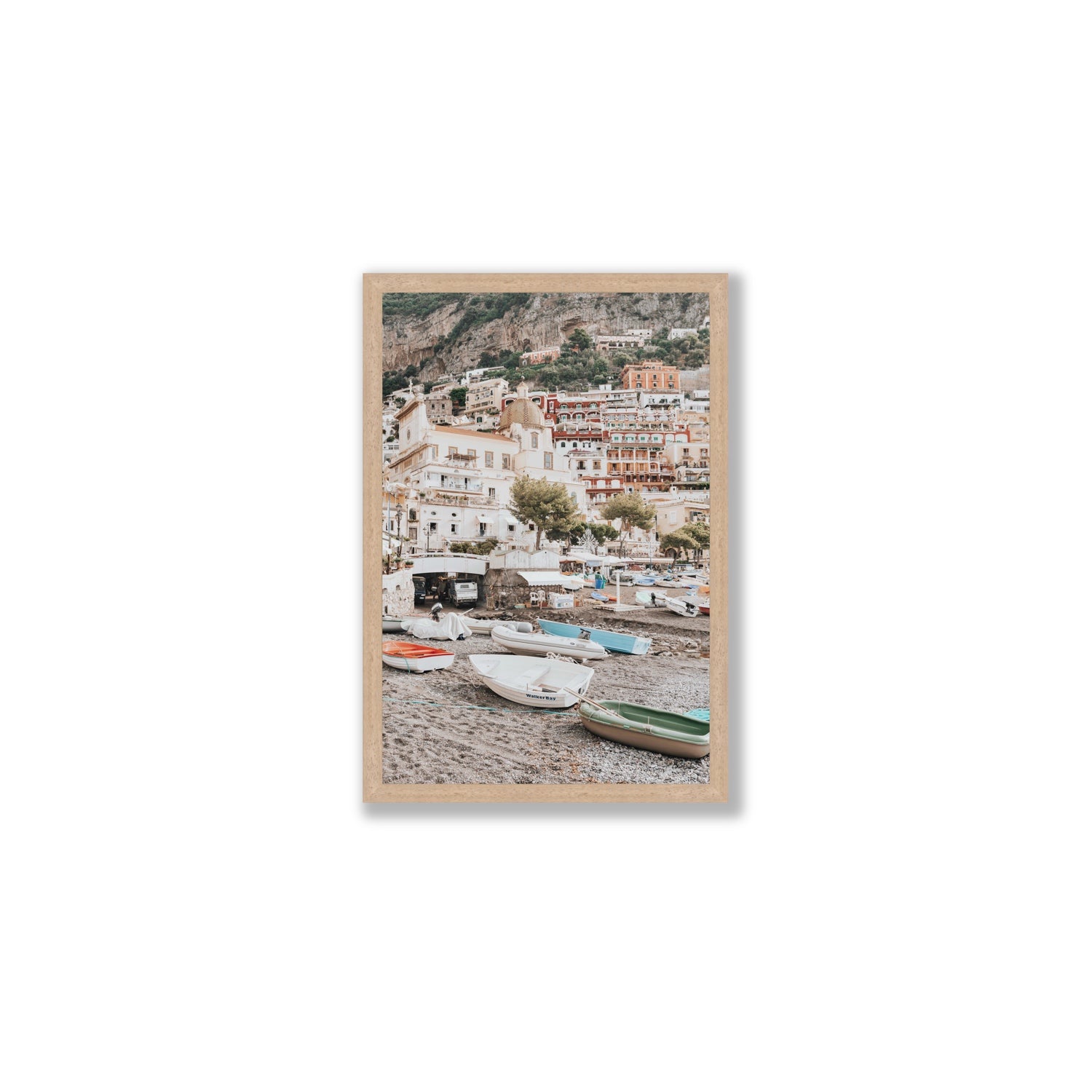 A Memory To Treasure fine art print, Positano, Italy, Medium, Natural Oak Frame · Full Bleed, Fine Art Print