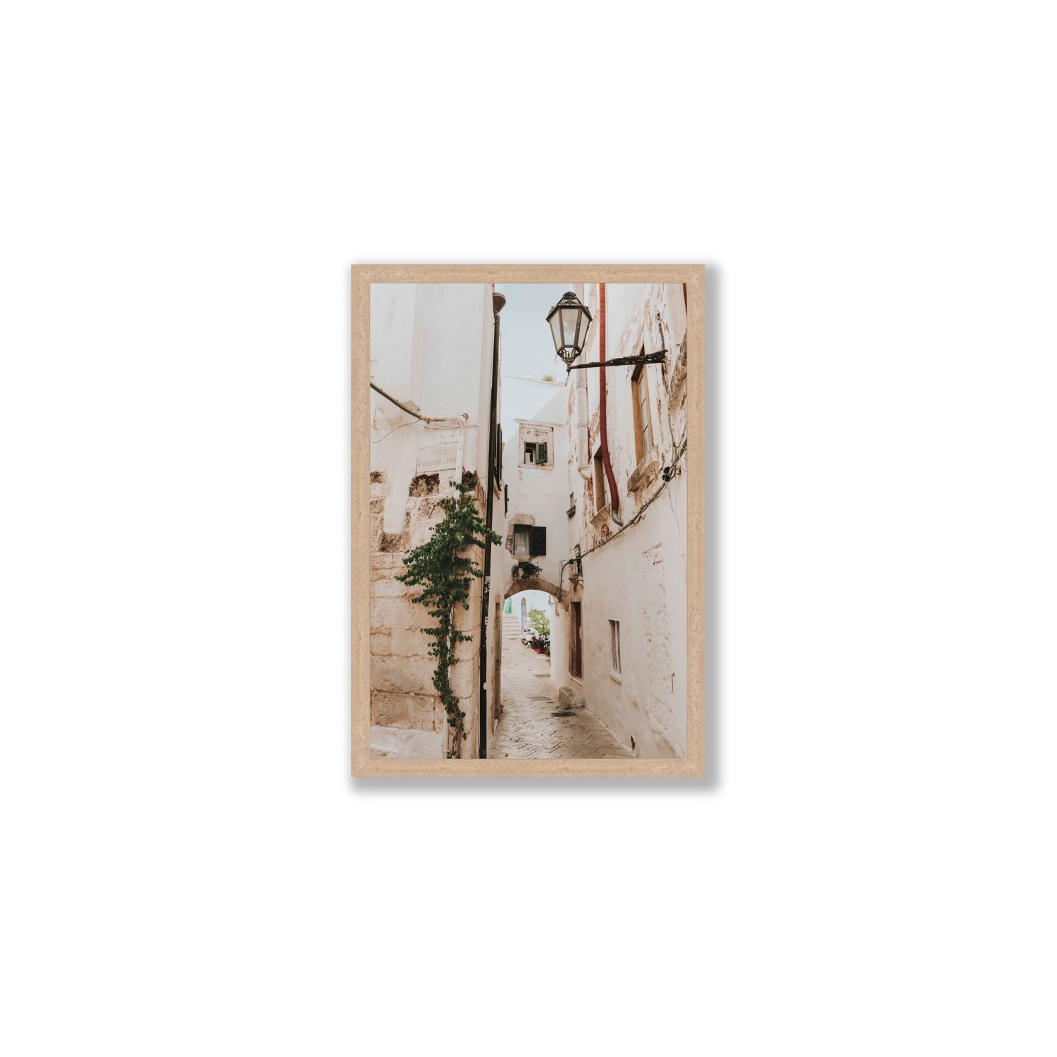 Labyrinth Lanes fine art print, Puglia, Italy, Medium, Natural Oak Frame · Full Bleed, Fine Art Print