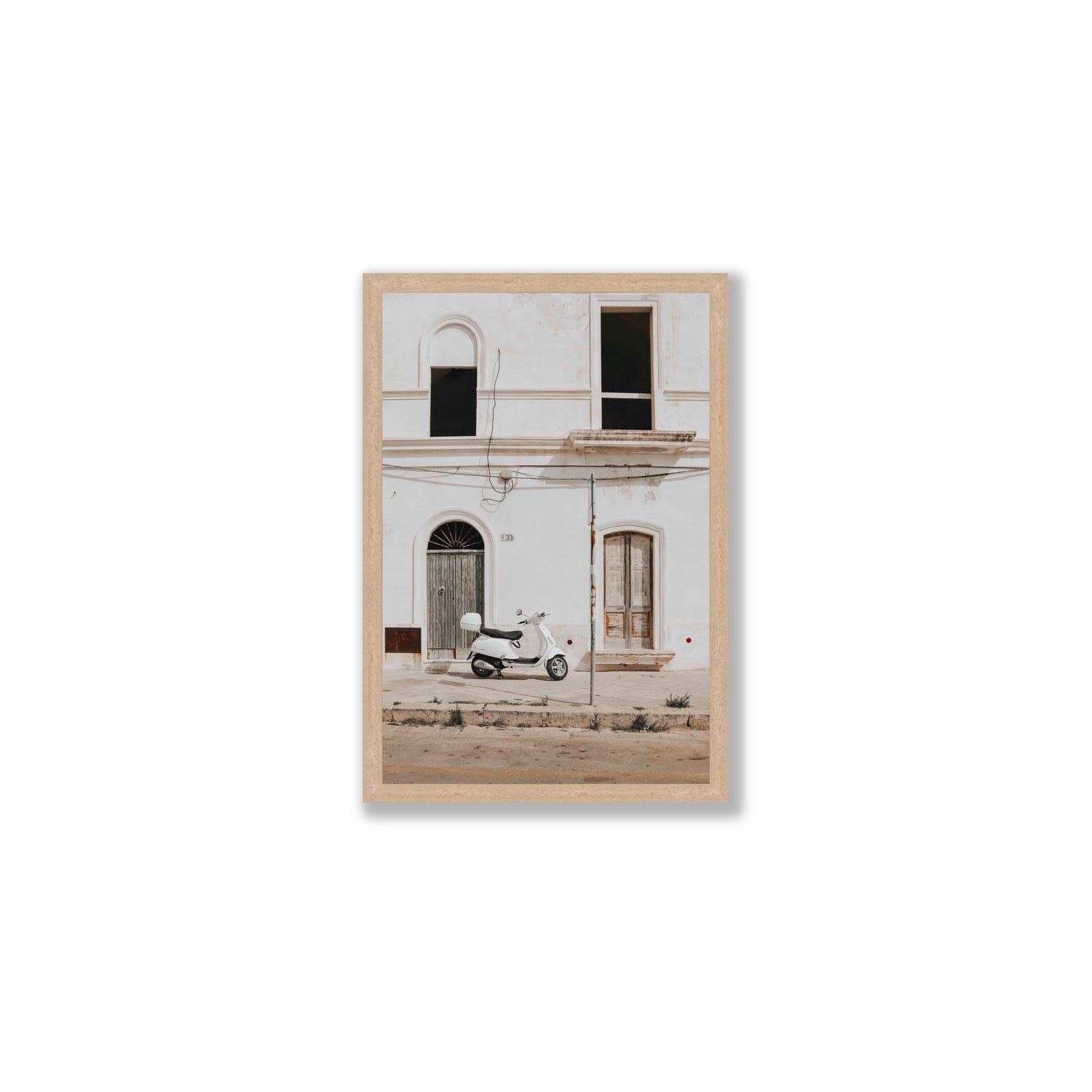 Radiant Ride fine art print, Puglia, Italy, Medium, Natural Oak Frame · Full Bleed, Fine Art Print