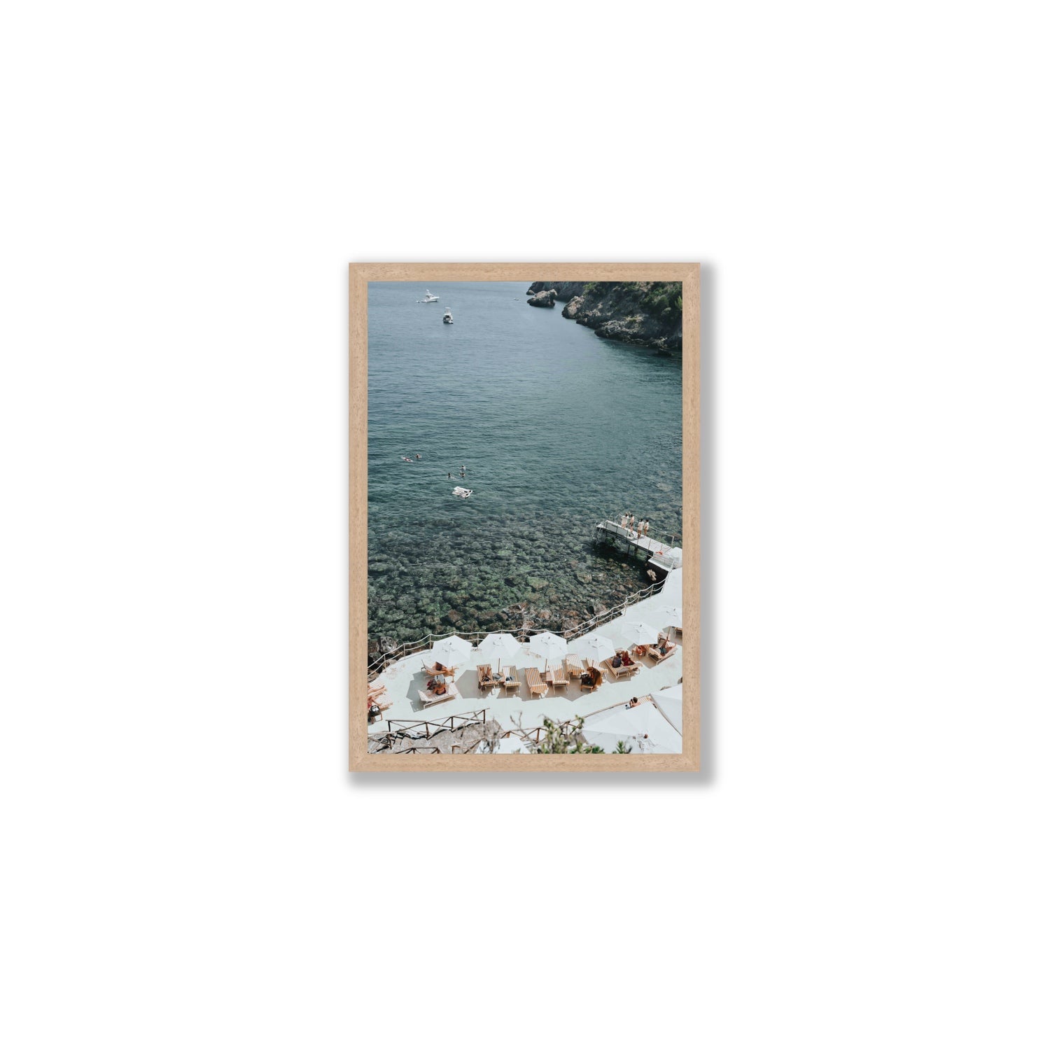 Until The Sun Goes Down Tuscany Italian decor wall art Medium full-bleed fine art print in natural oak frame