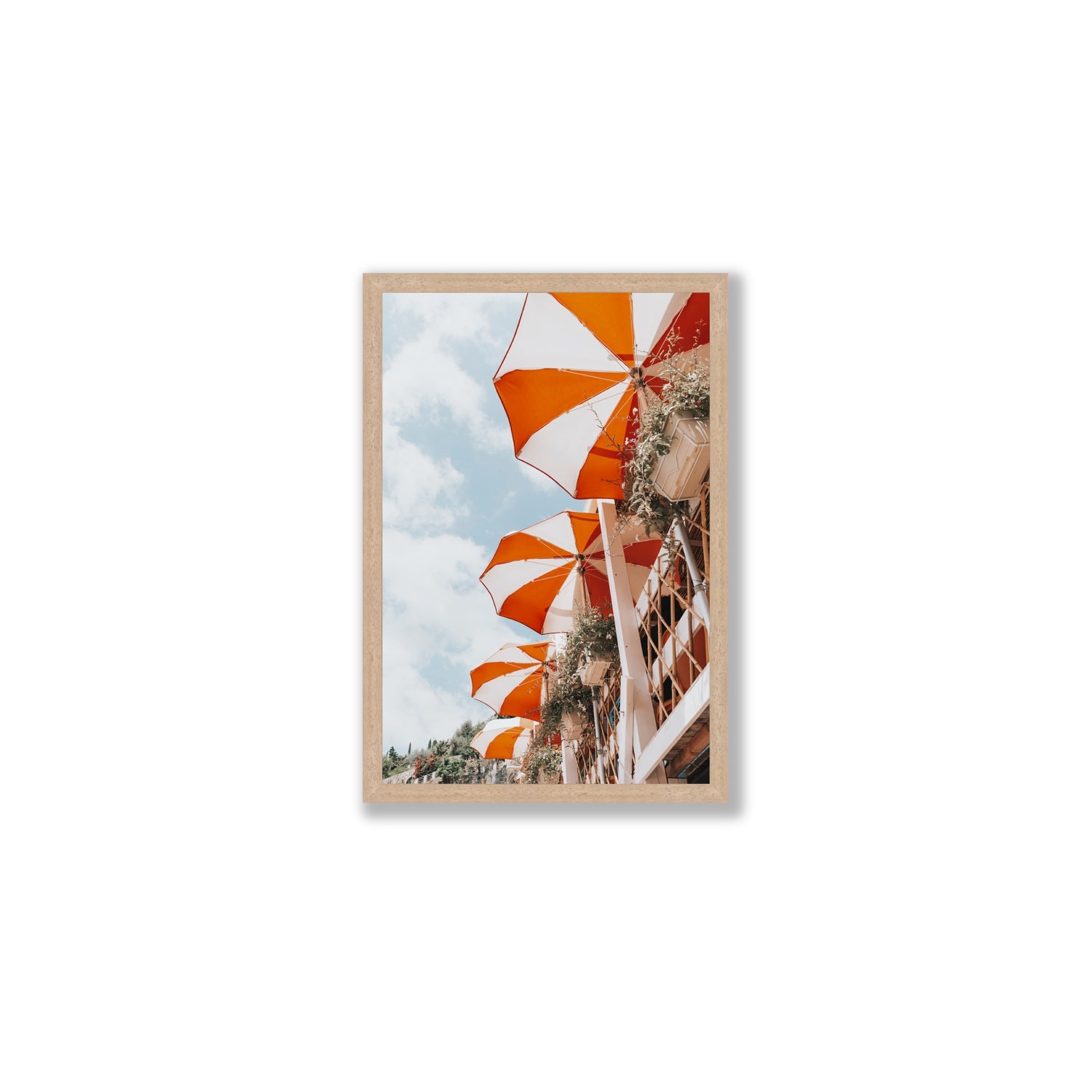 Mantienilo Semplice fine art print, Positano, Italy, Medium, Natural Oak Frame · Full Bleed, Fine Art Print