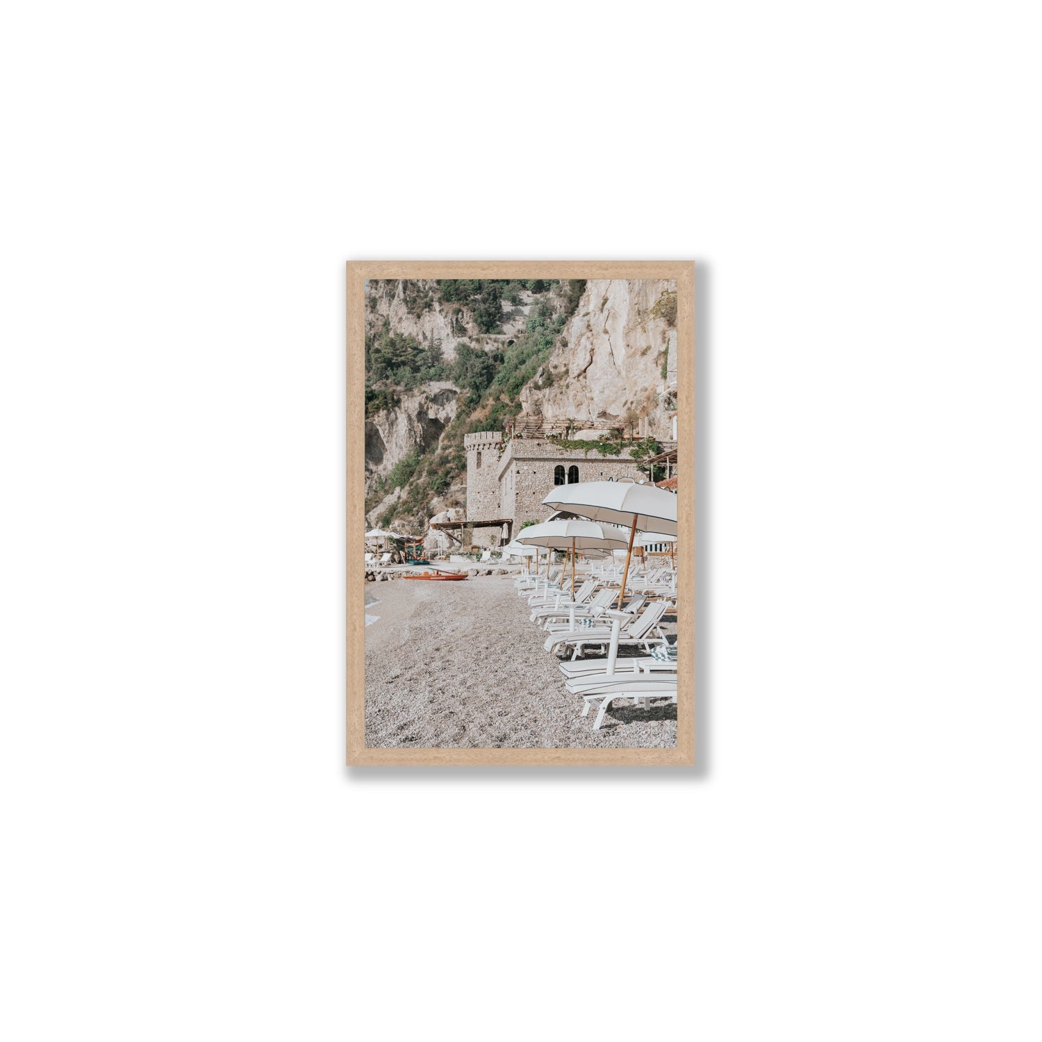 La Villeggiatura fine art print, Amalfi, Italy, luxury escapes artwork, Medium, Natural Oak Frame · Full Bleed, Fine Art Print