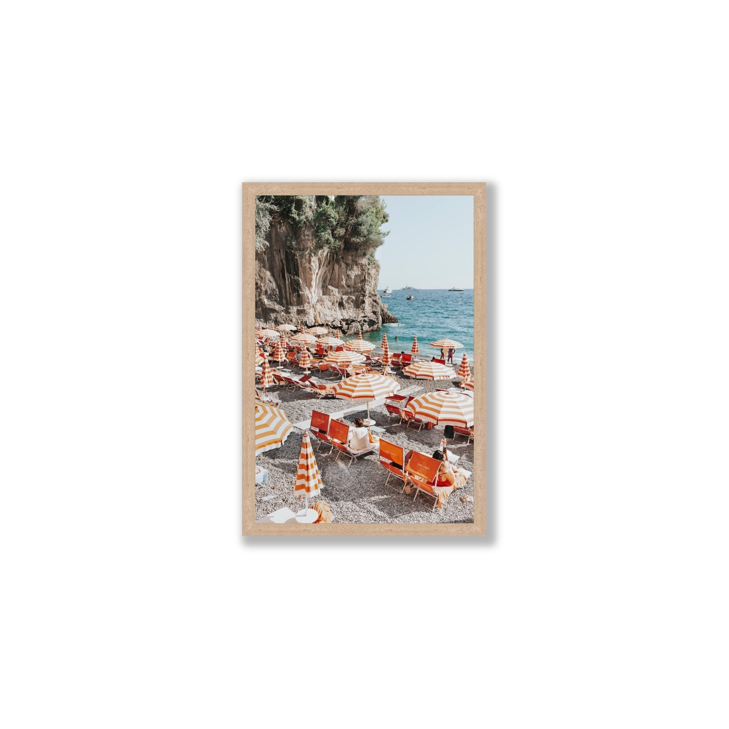 Tangerine Dream fine art print, Positano, Italy, Medium, Natural Oak Frame · Full Bleed, Fine Art Print