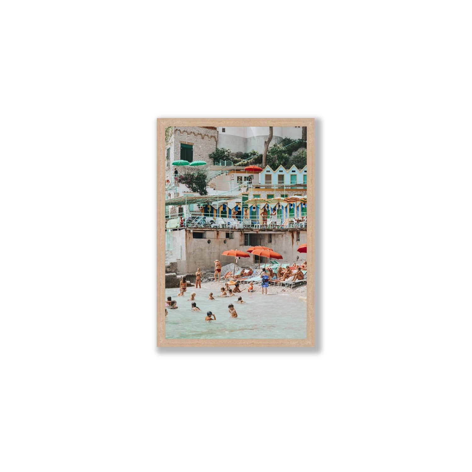 Kaleidoscope fine art print, Capri, Italy, Medium, Natural Oak Frame · Full Bleed, Fine Art Print