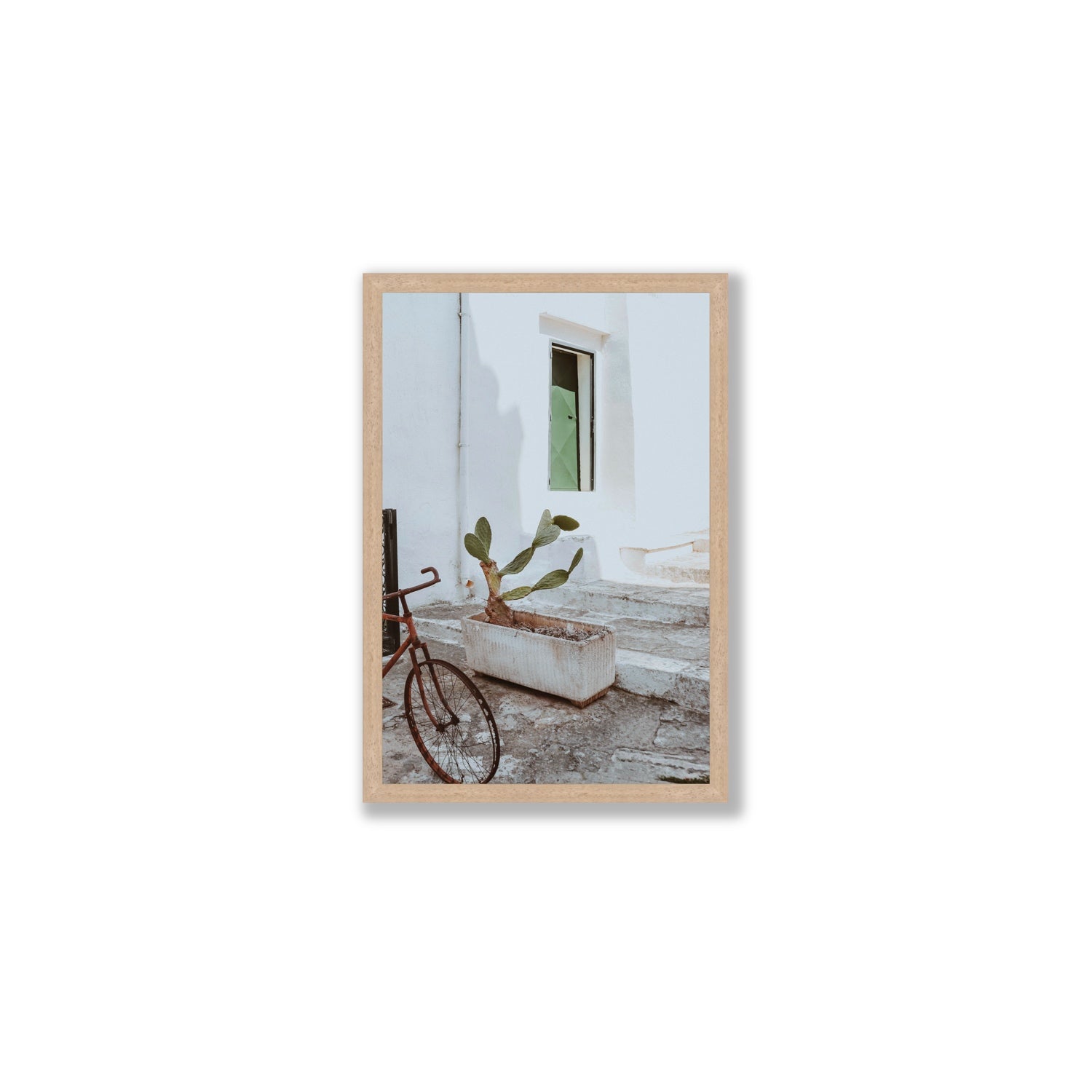 Simple Harmony fine art print, Puglia, Italy, Medium, Natural Oak Frame · Full Bleed, Fine Art Print
