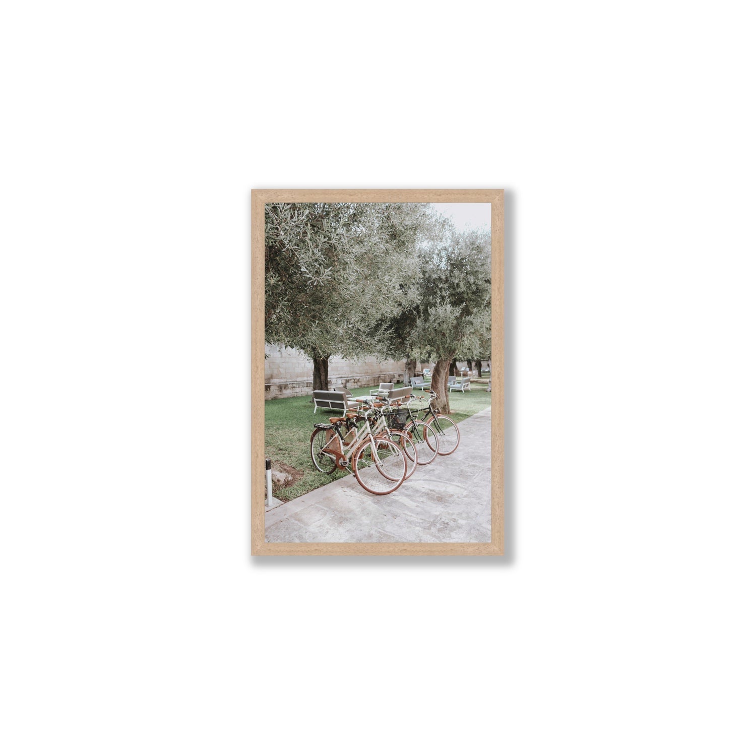 Classic Cruisers Puglia wall art Medium full-bleed fine art print in natural oak frame