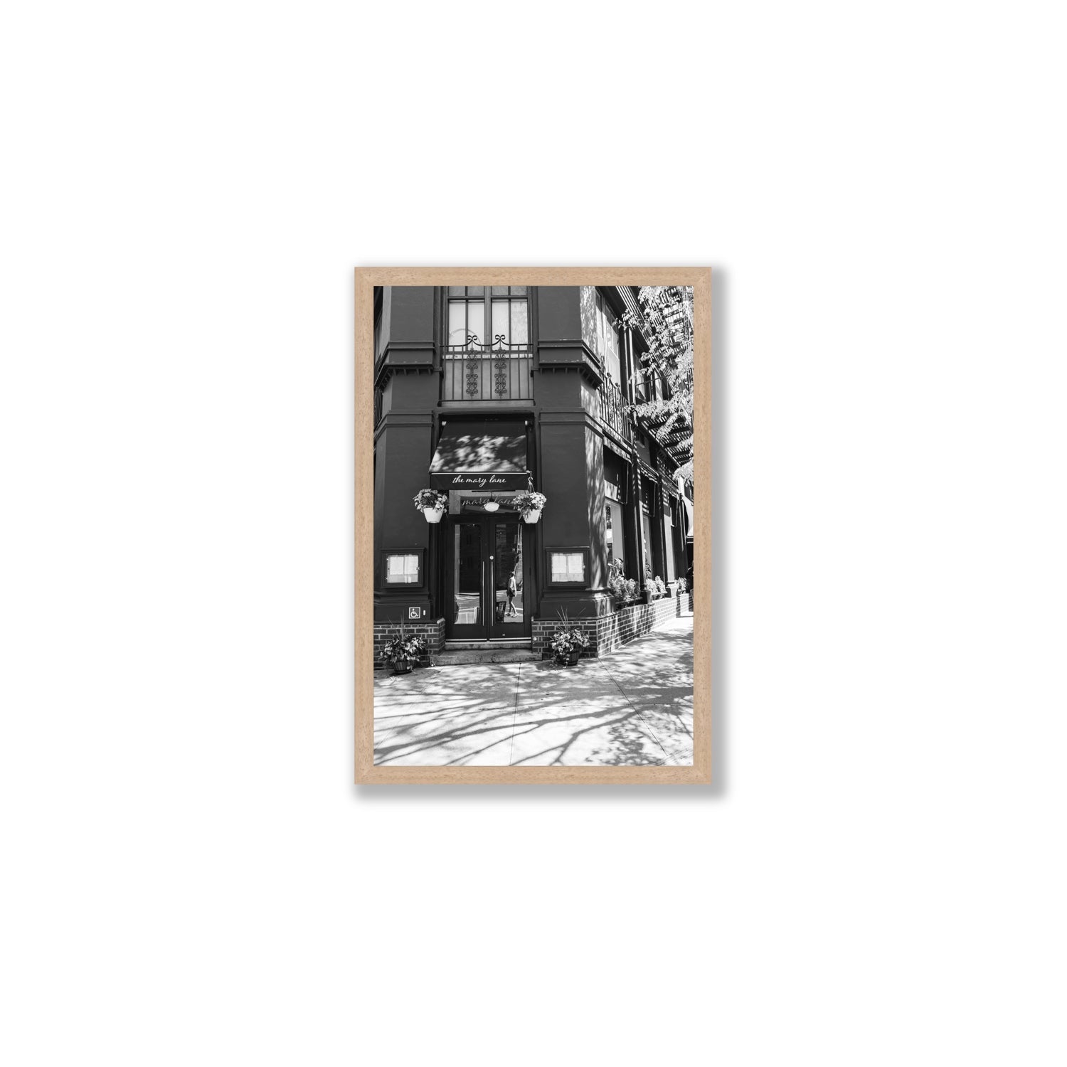 Mary's Corner fine art print, New York, United States, Medium, Natural Oak Frame · Full Bleed, Fine Art Print