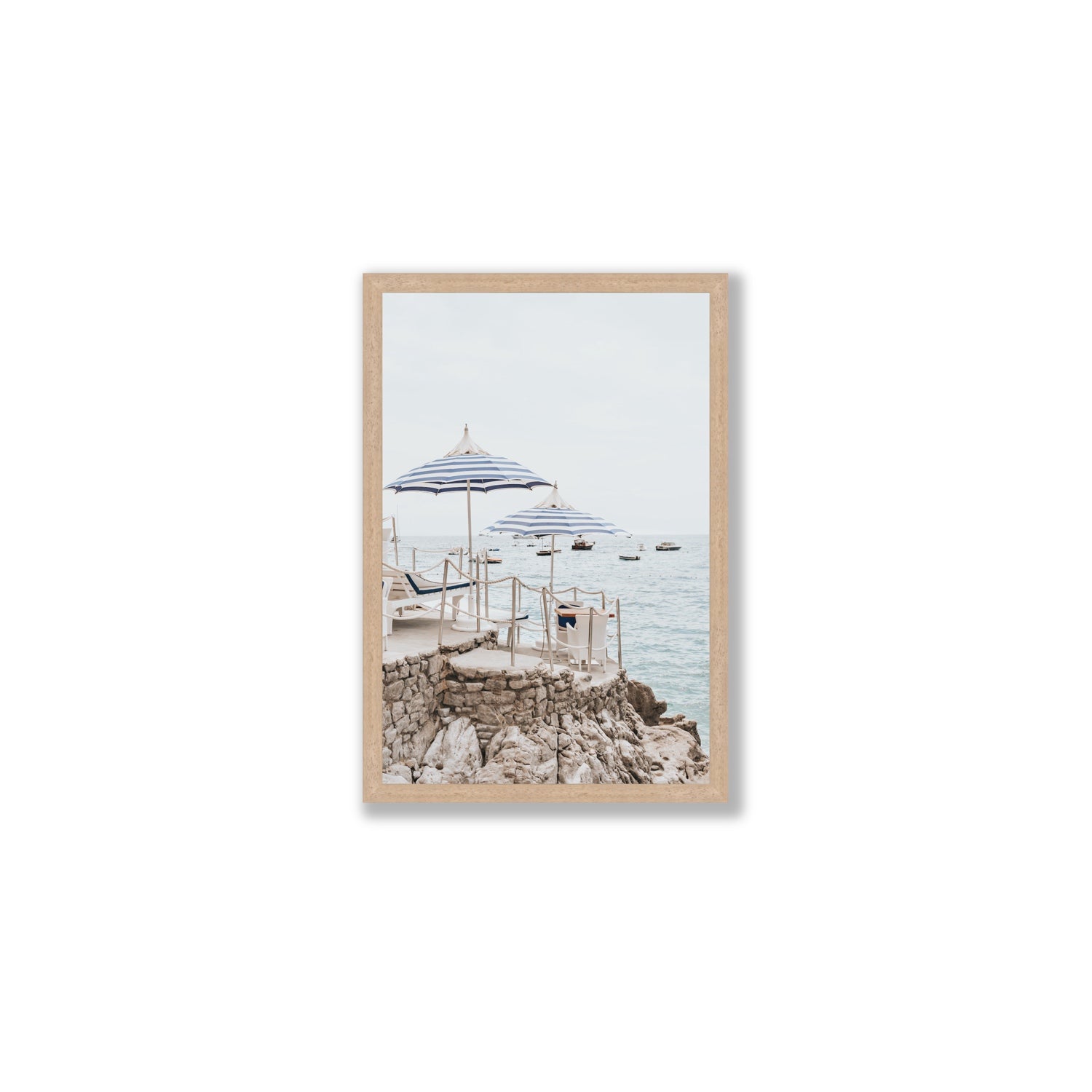 La Scogliera fine art print, Positano, Italy, Medium, Natural Oak Frame · Full Bleed, Fine Art Print