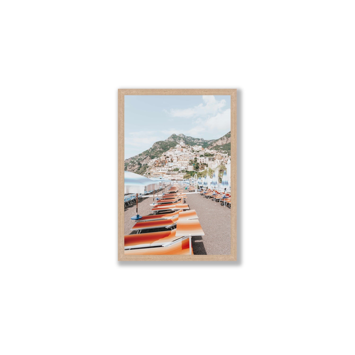 A Symphony of Colours fine art print, Positano, Italy, Medium, Natural Oak Frame · Full Bleed, Fine Art Print