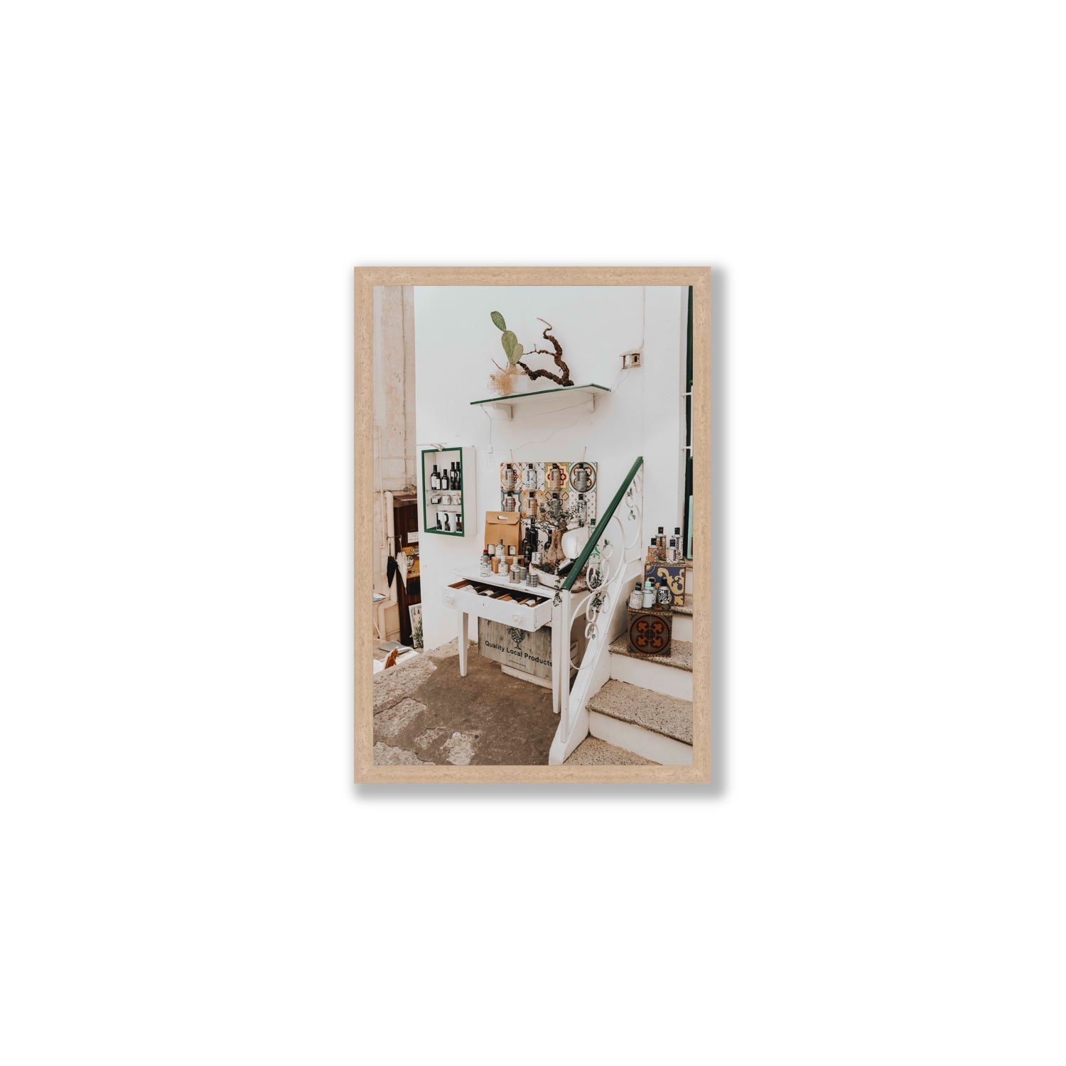 Liquid Gold fine art print, Puglia, Italy, Medium, Natural Oak Frame · Full Bleed, Fine Art Print
