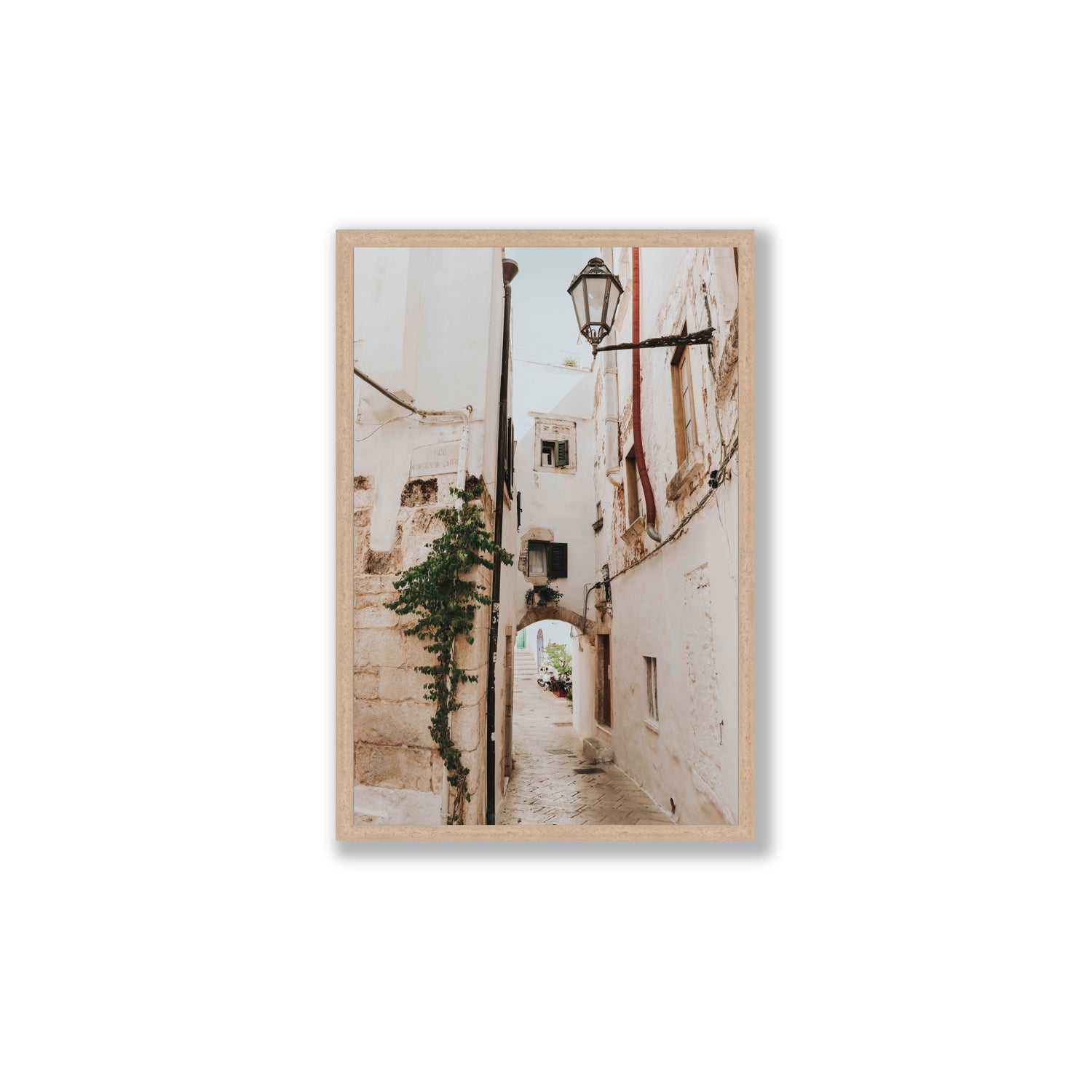 Labyrinth Lanes fine art print, Puglia, Italy, Large, Natural Oak Frame · Full Bleed, Fine Art Print