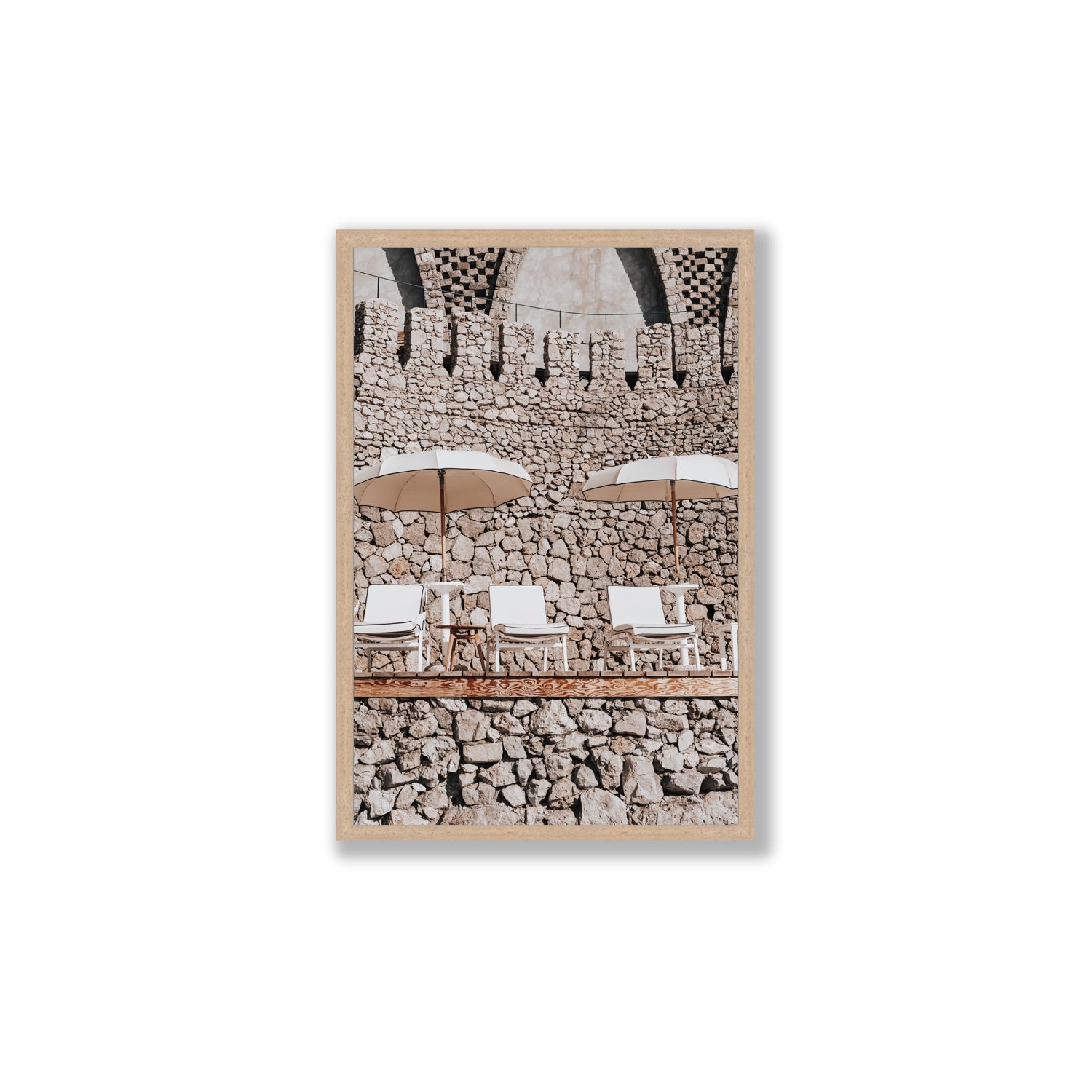 Pietra Amalfitana fine art print, Amalfi, Italy, luxury escapes artwork, Large, Natural Oak Frame · Full Bleed, Fine Art Print