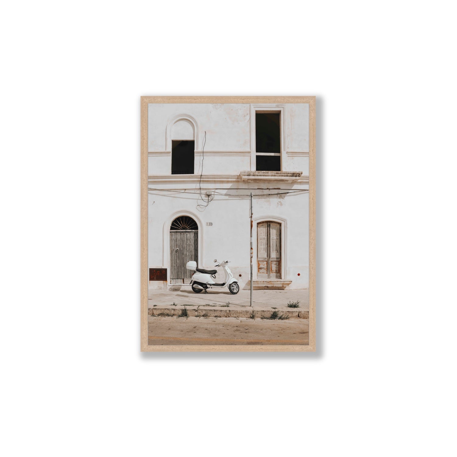 Radiant Ride fine art print, Puglia, Italy, Large, Natural Oak Frame · Full Bleed, Fine Art Print