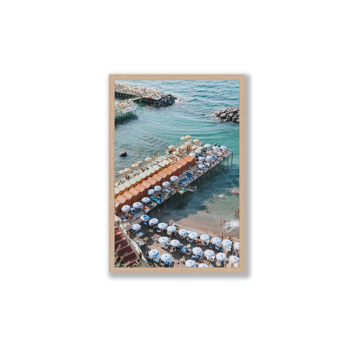 Ocean Fantasy fine art print, Sorrento, Italy, Large, Natural Oak Frame · Full Bleed, Fine Art Print