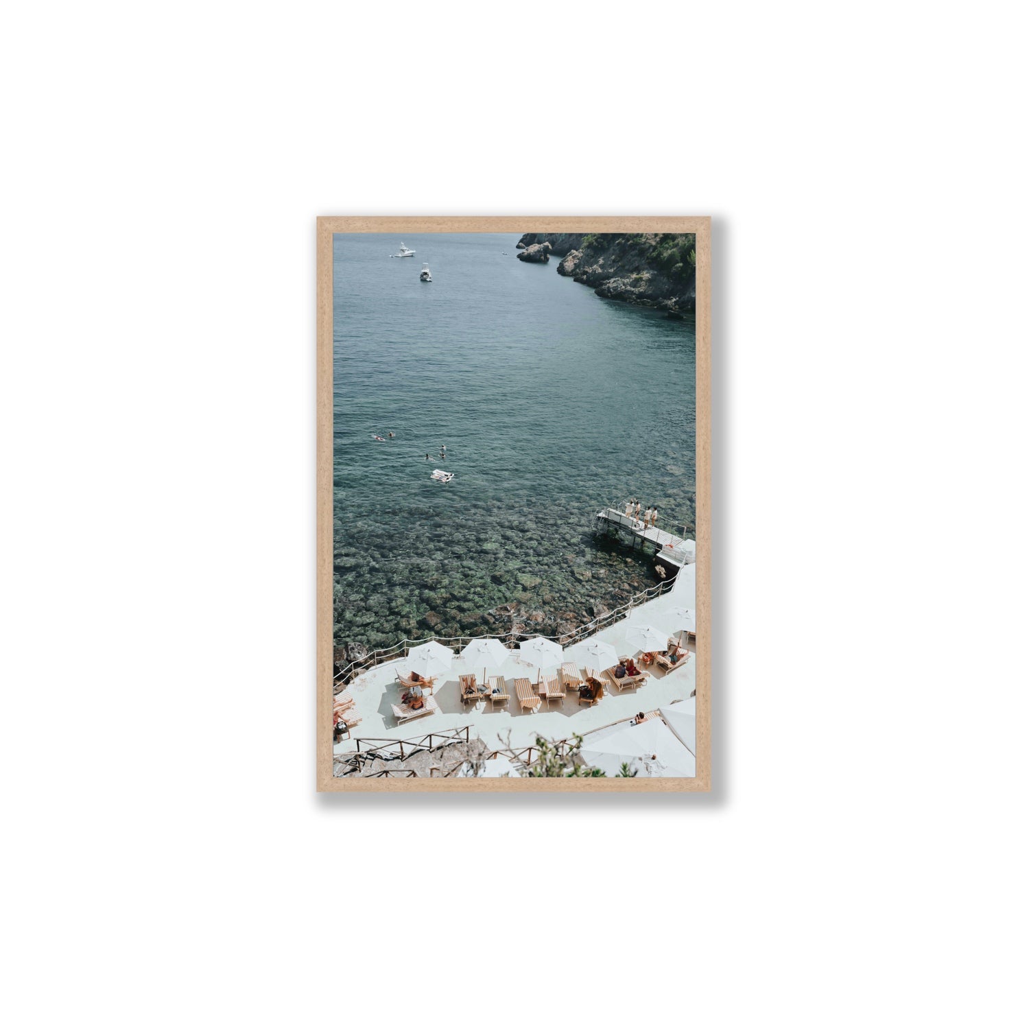Until The Sun Goes Down Tuscany Italian decor wall art Large full-bleed fine art print in natural oak frame