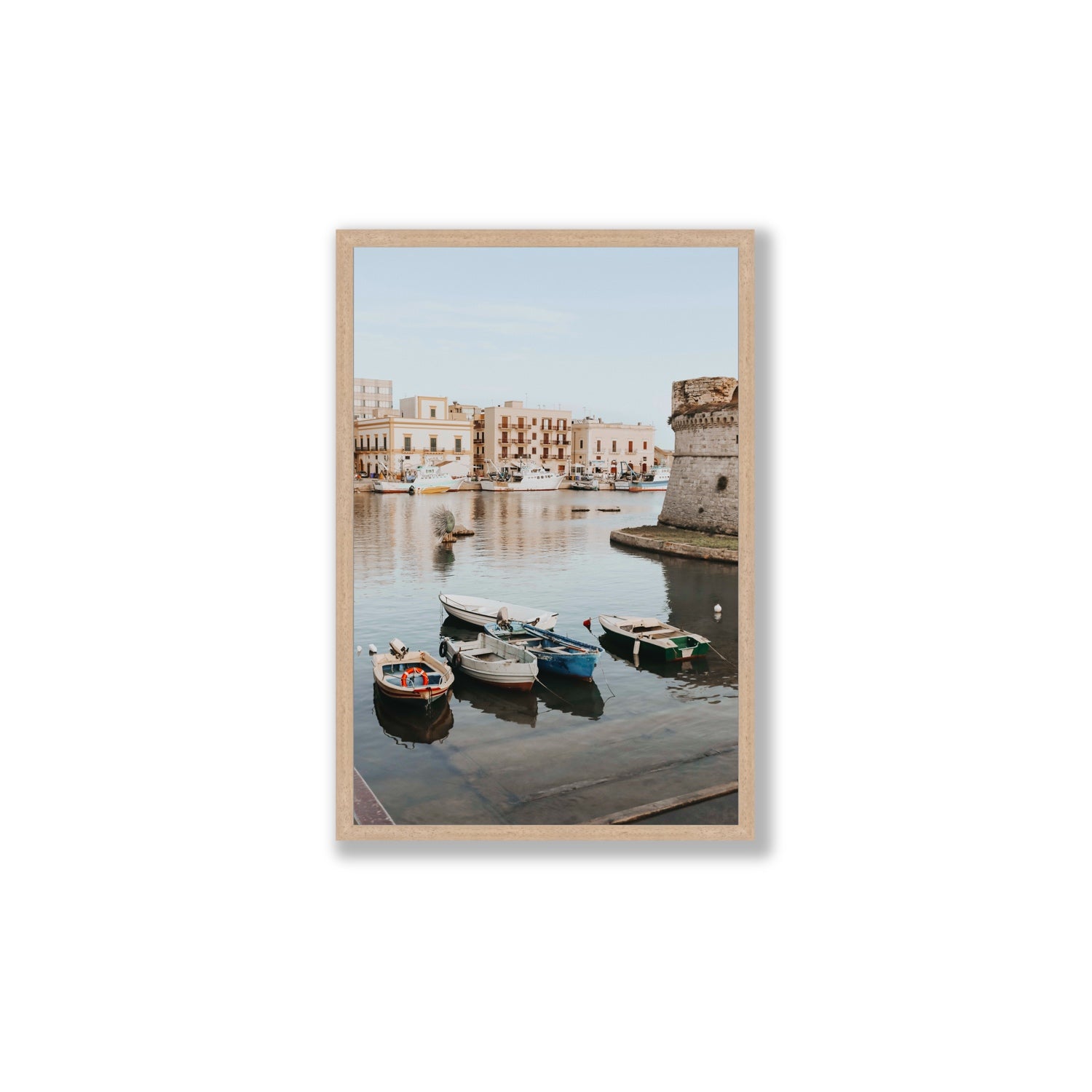 Fishing Legacy fine art print, Puglia, Italy, Large, Natural Oak Frame · Full Bleed, Fine Art Print