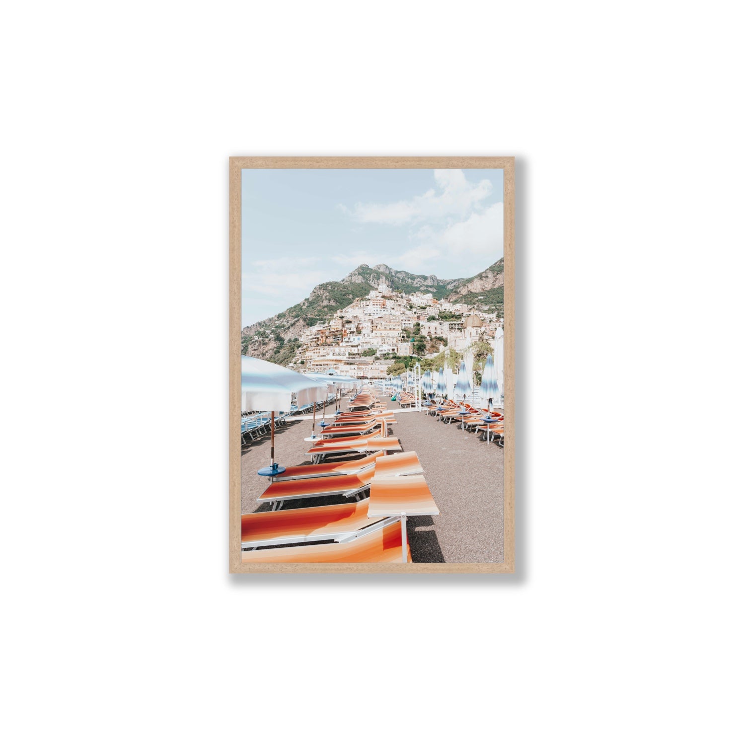 A Symphony of Colours fine art print, Positano, Italy, Large, Natural Oak Frame · Full Bleed, Fine Art Print