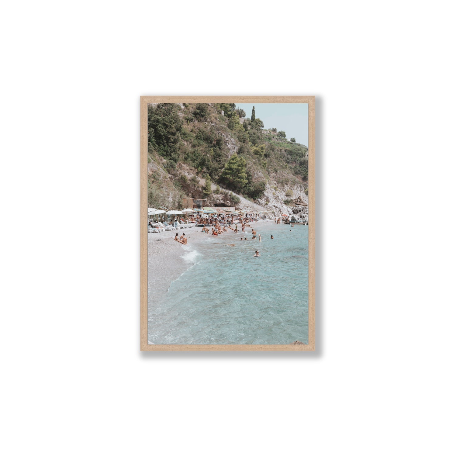 Mediterranean Magic fine art print, Amalfi, Italy, Large, Natural Oak Frame · Full Bleed, Fine Art Print
